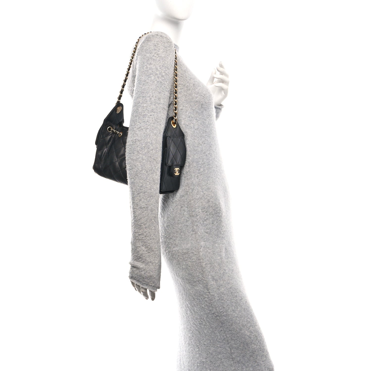 Caviar Quilted Mini Chanel 25 Handbag Black