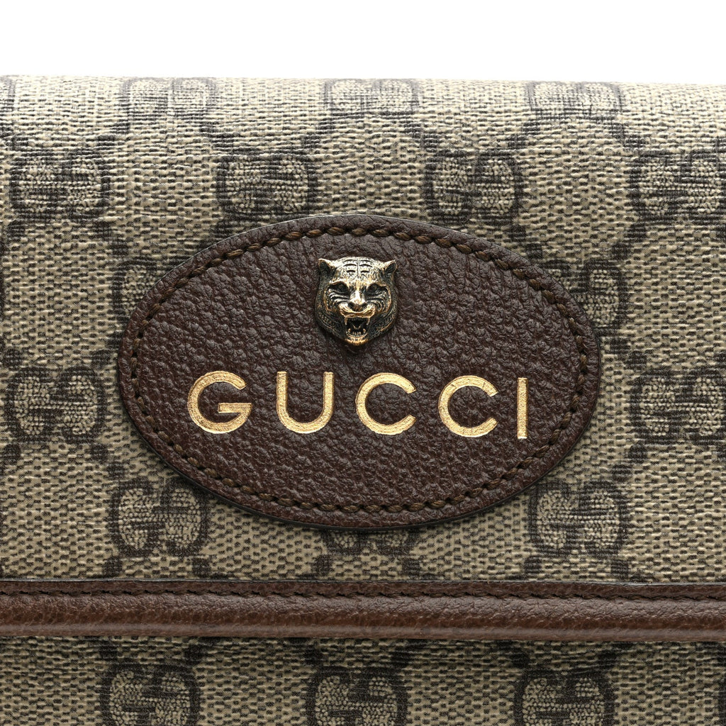 GG Supreme Monogram Neo Vintage Web Belt Bag Brown