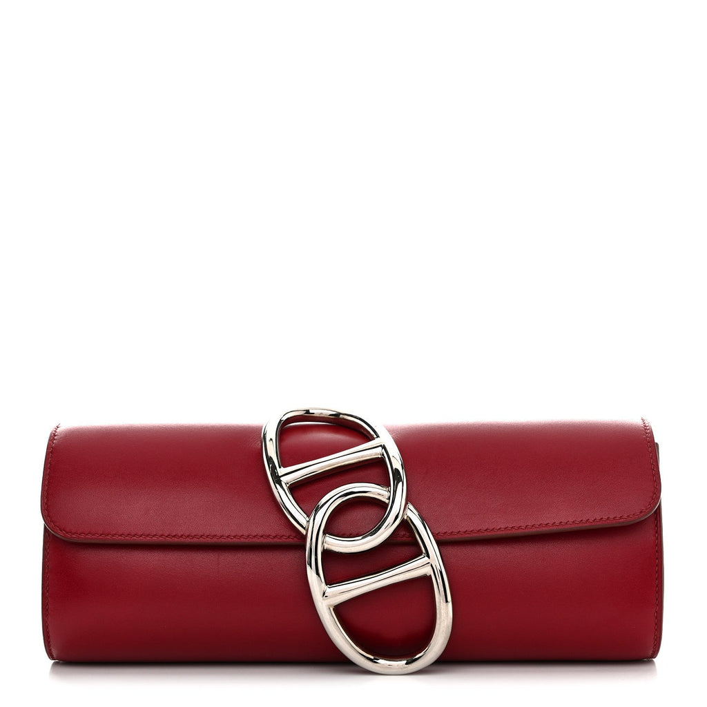 Tadelakt Egee Clutch Rouge Vif