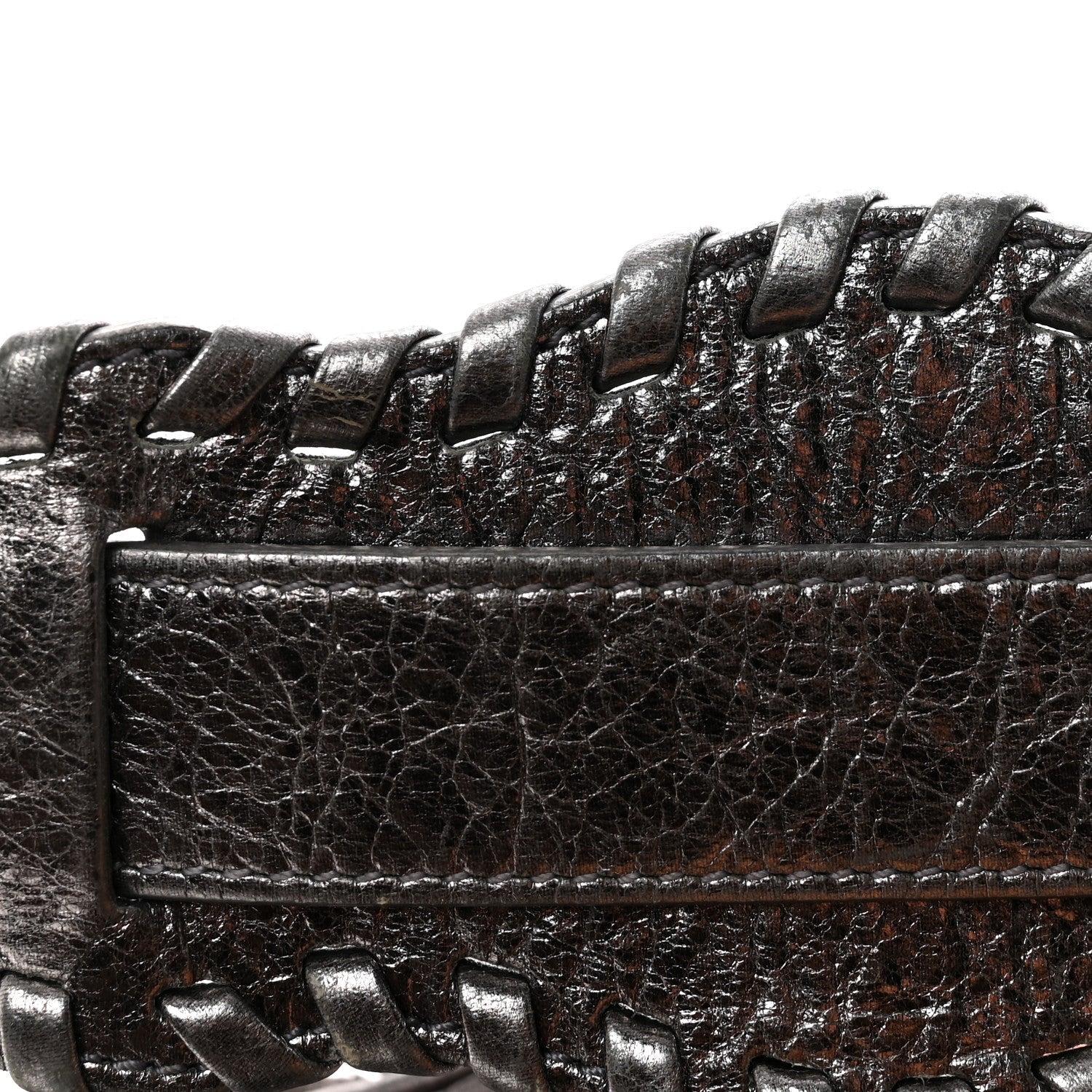 Metallic Agneau Arena Le Cagole Shoulder Bag XS Silver