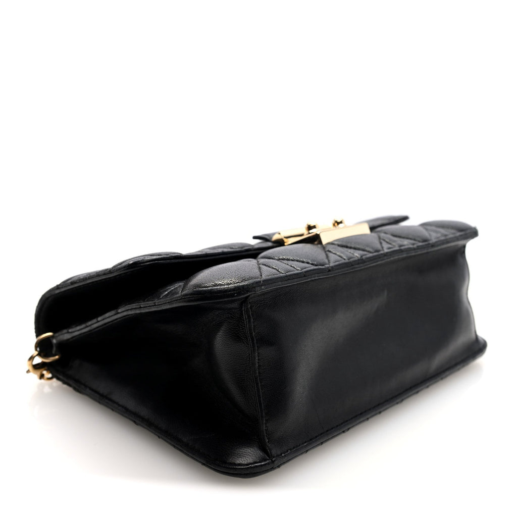 Lambskin Cannage Medium Miss Dior Flap Black
