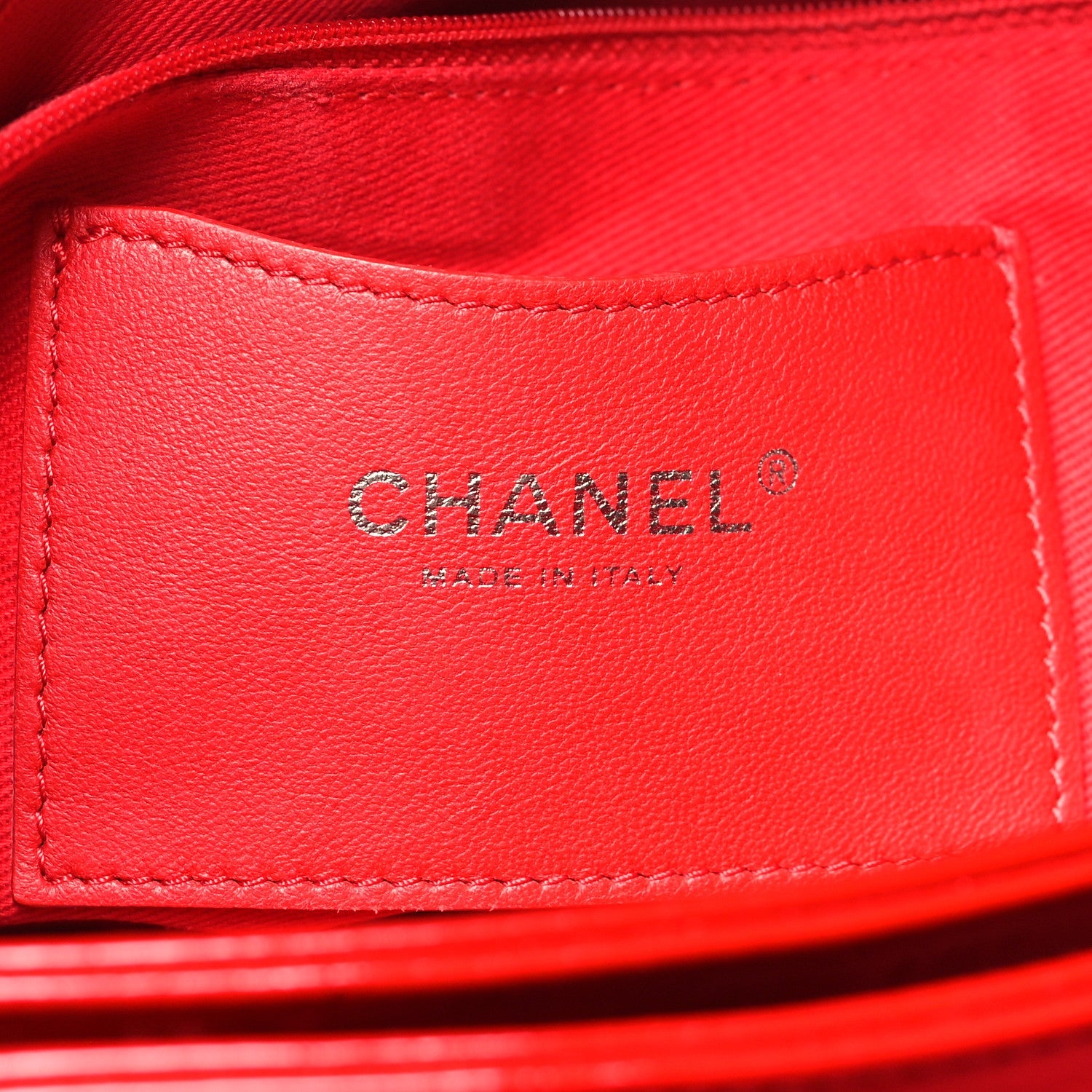 Patent Quilted Large Just Mademoiselle Bowling Bag Red
