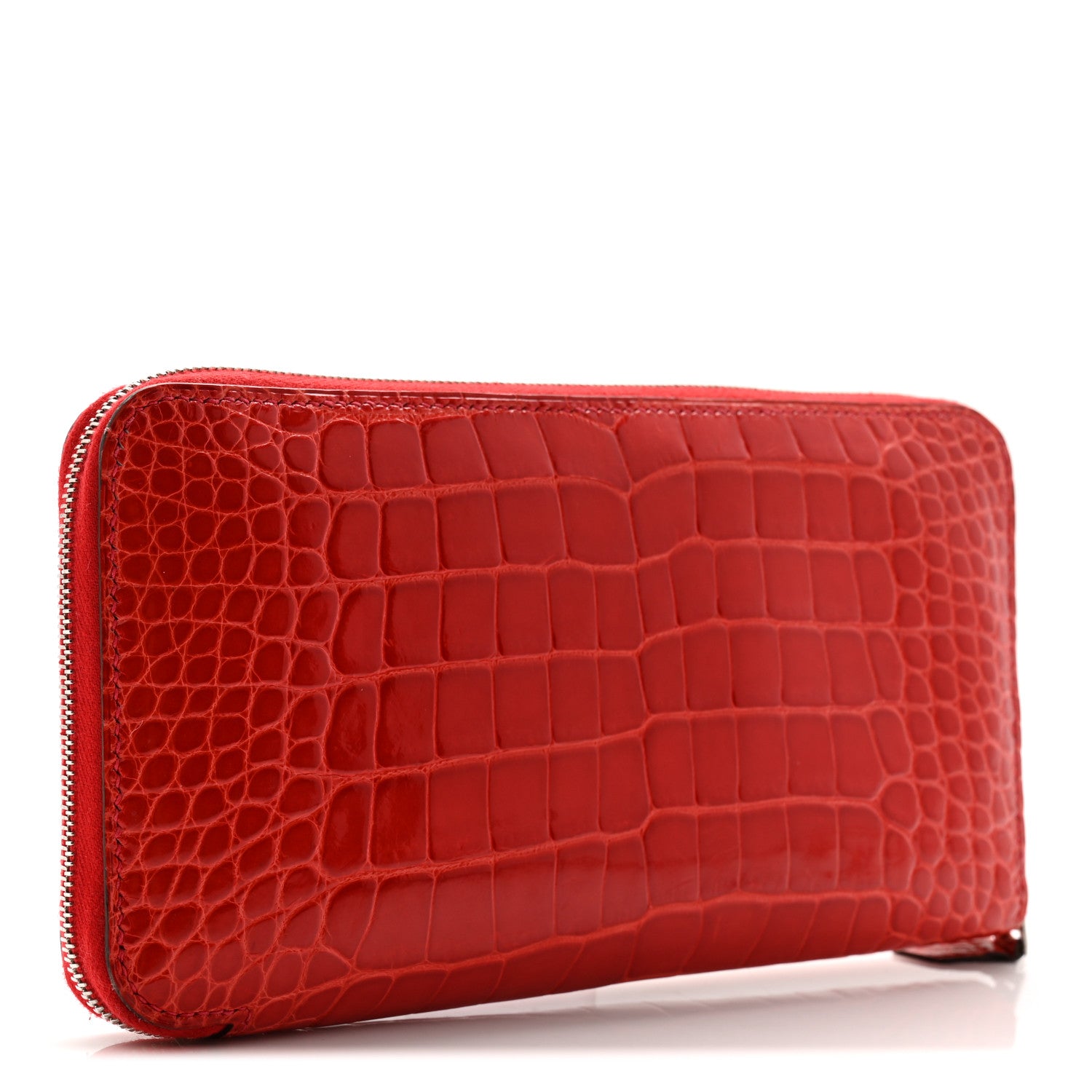 Shiny Alligator Azap Wallet Geranium