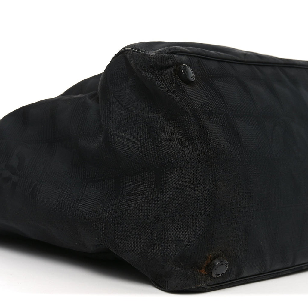Nylon Large Travel Tote Black