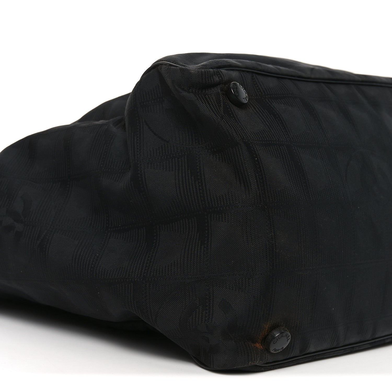 Nylon Large Travel Tote Black
