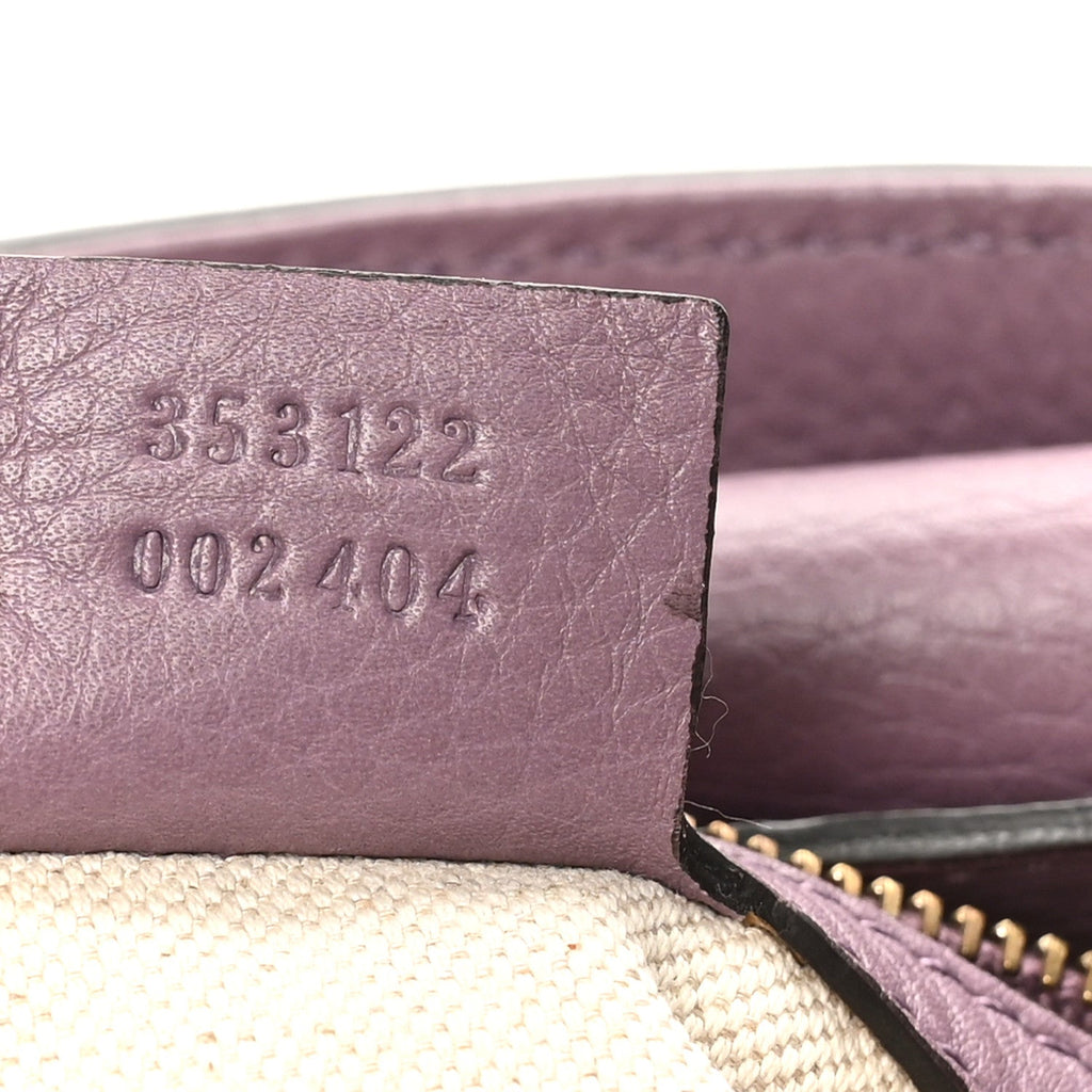 Pebbled Calfskin Old Libeccio Miss GG Tote Purple