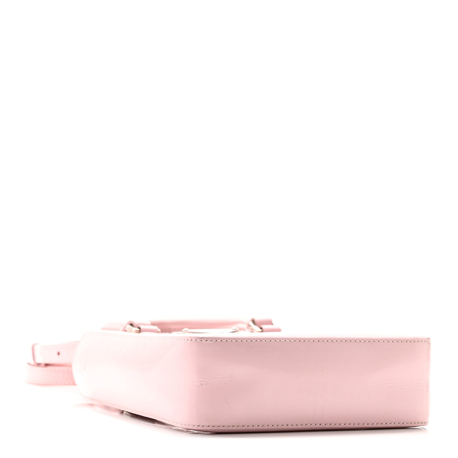 Spazzolato Triangle Small Double Handle Crossbody Tote Alabastro