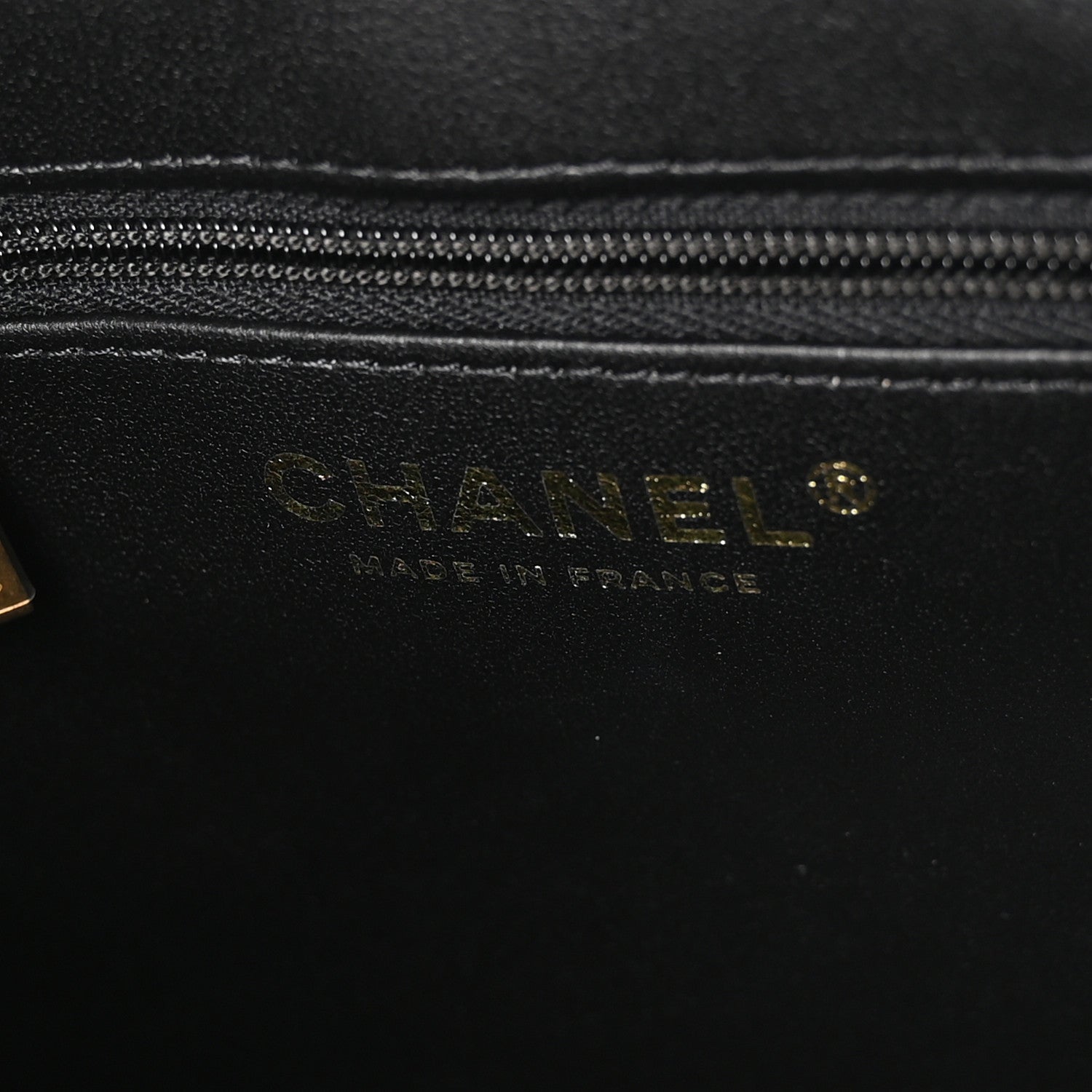 Shiny Aged Calfskin Quilted Nano Kelly Shopper Black