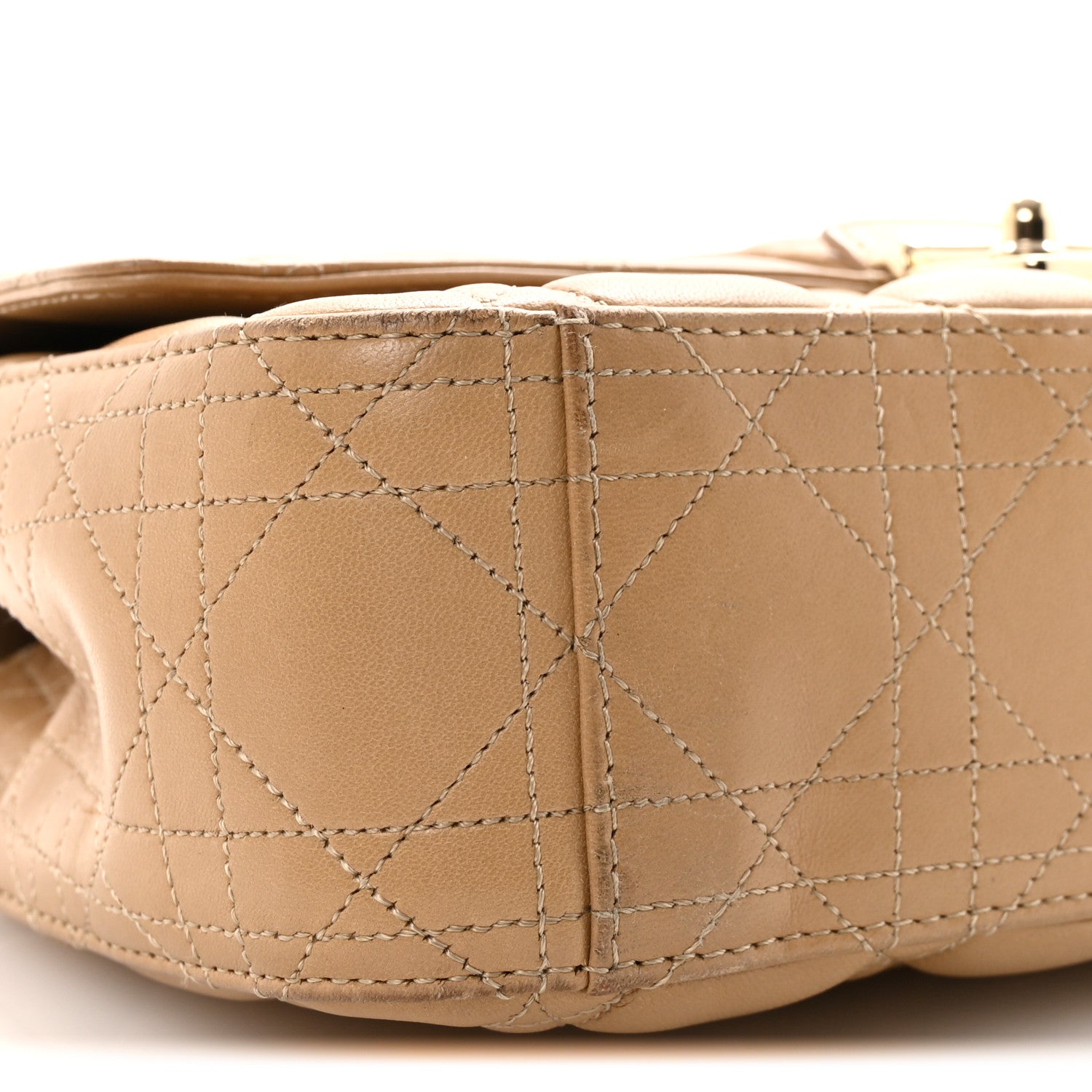 Lambskin Cannage Medium Miss Dior Flap Beige
