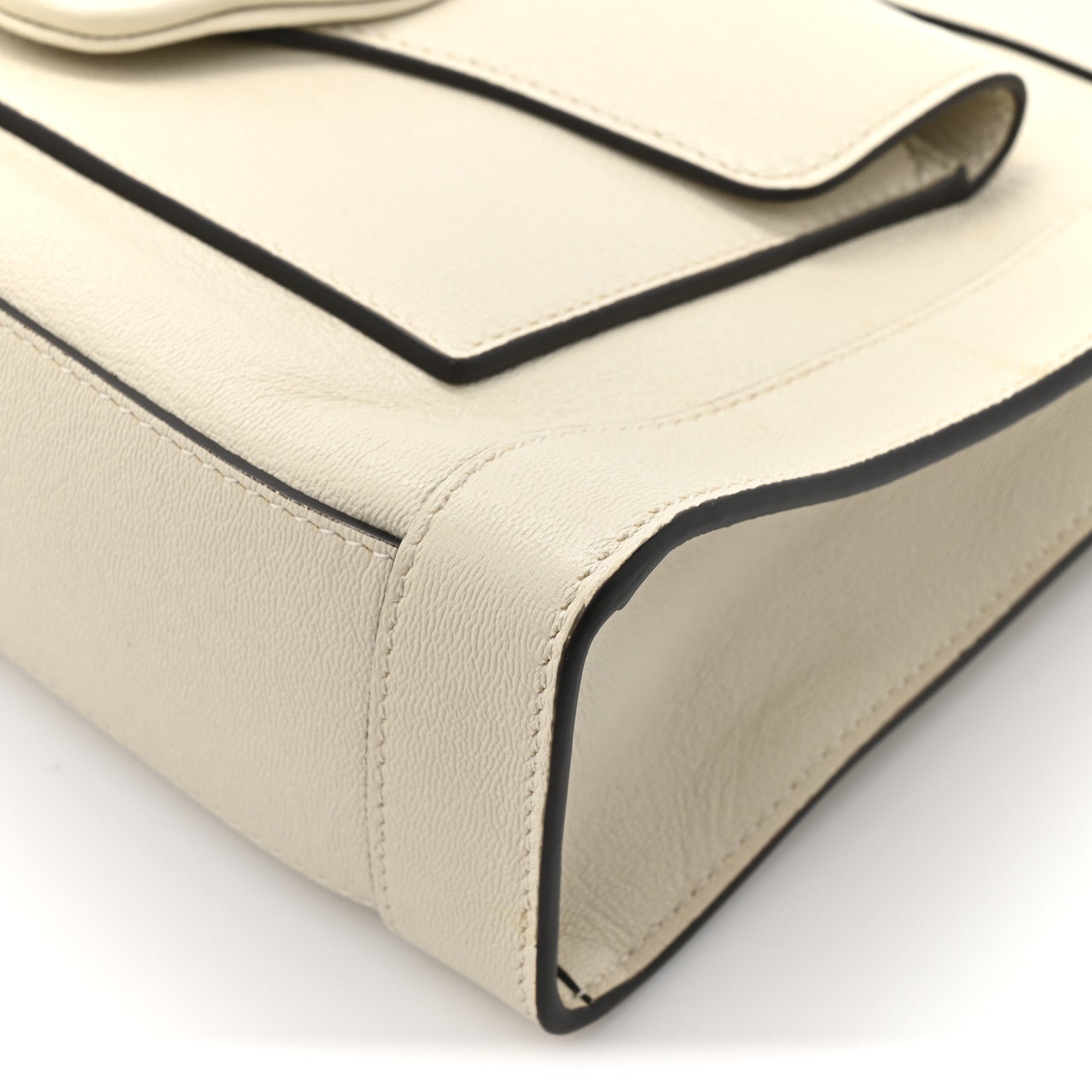 New Sakai Calfskin Lux Dahlia Chain Shoulder Bag Mystic White