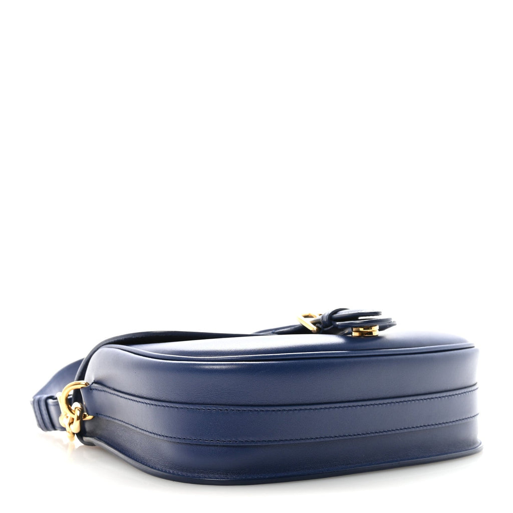 Box Calfskin Medium Bobby Flap Blue