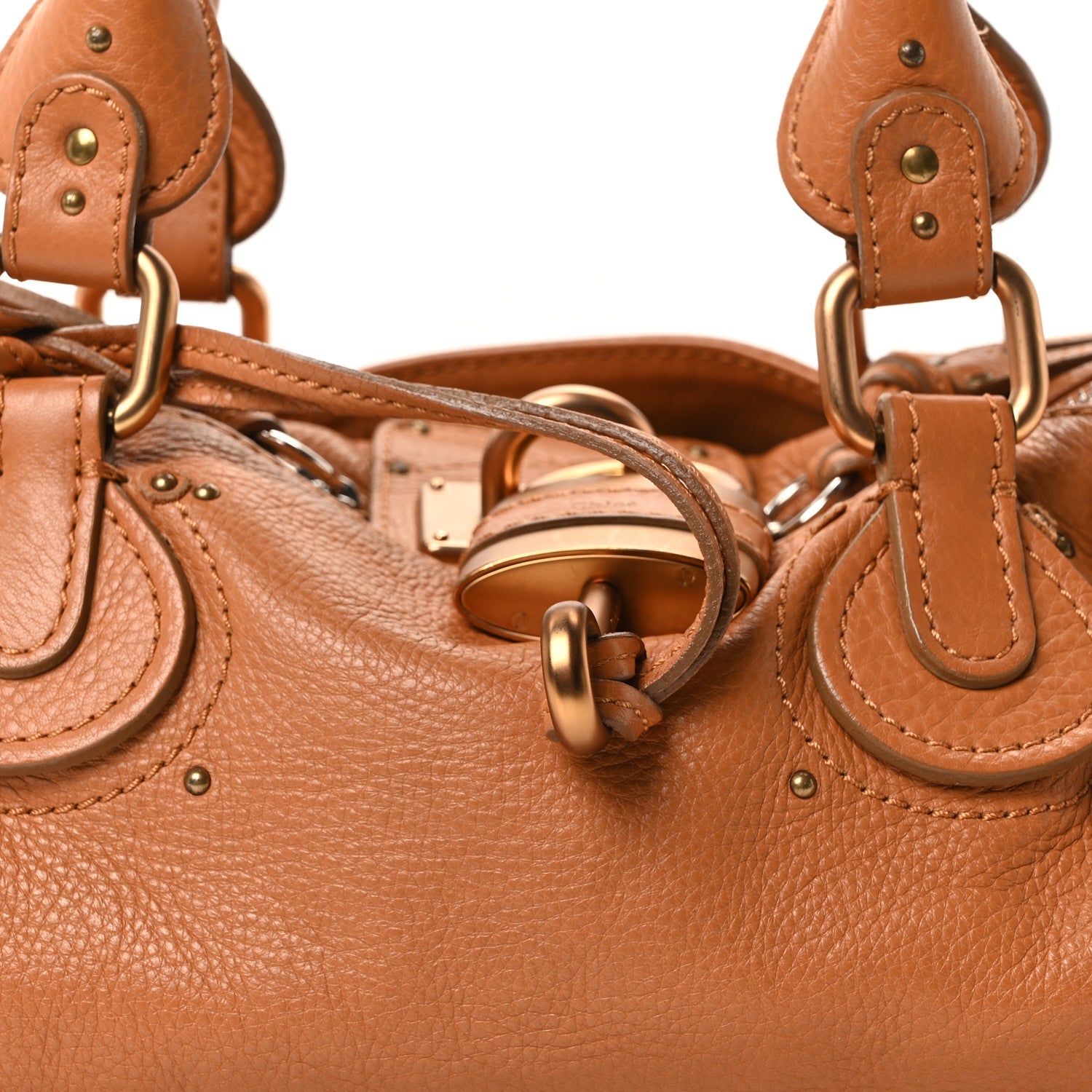 Calfskin Medium Paddington Satchel Tan