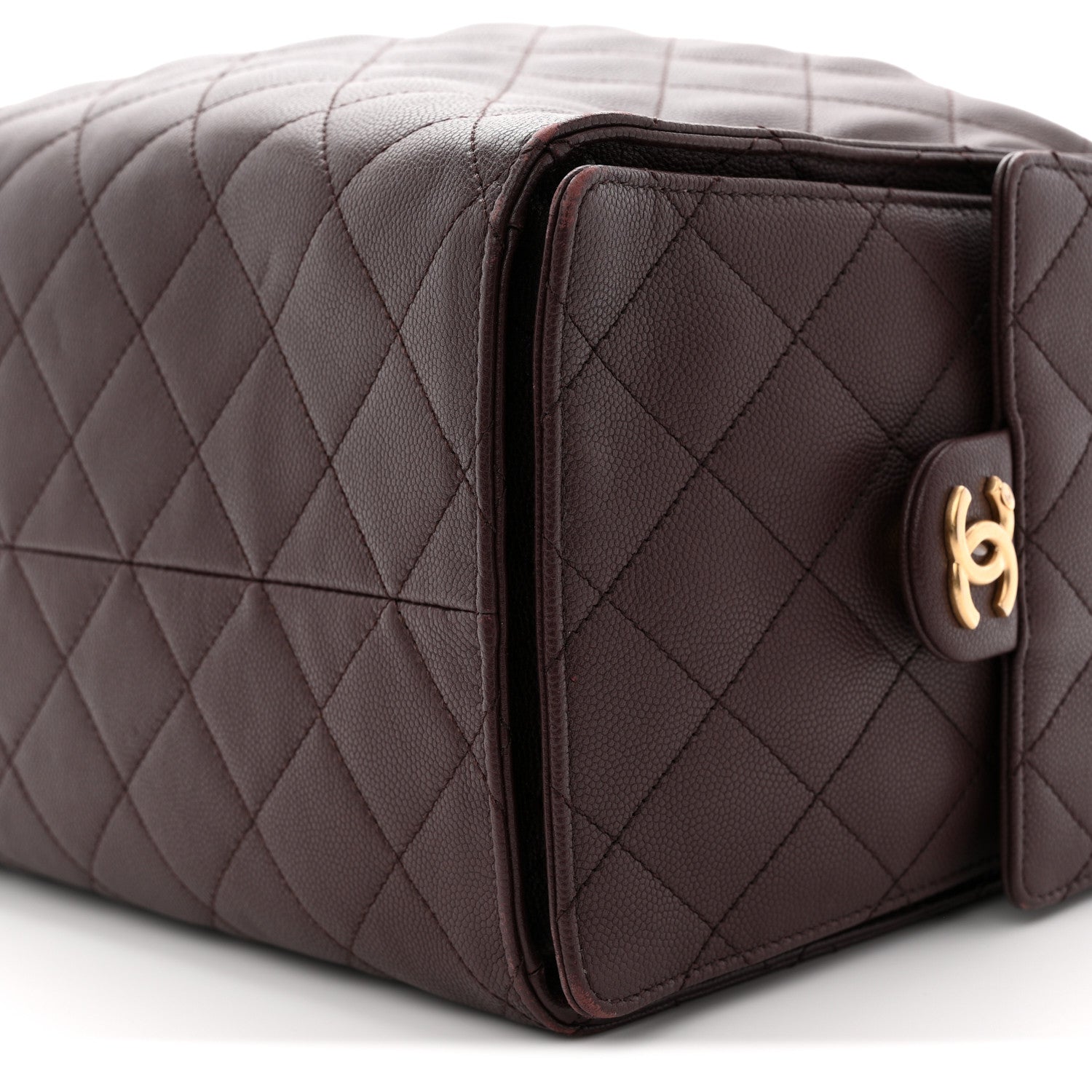 Caviar Quilted Medium Chanel 25 Handbag Dark Brown