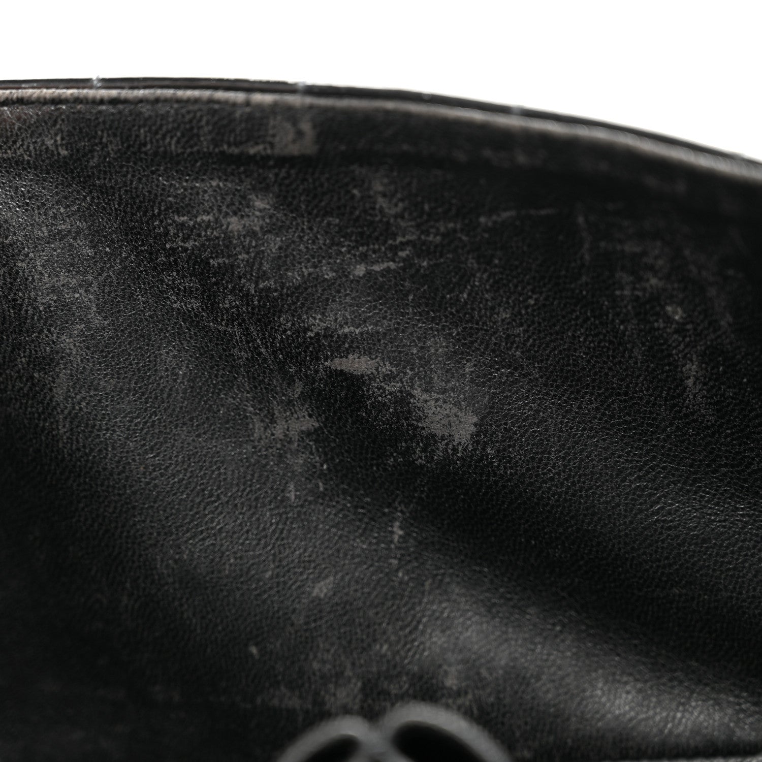 Patent Quilted East West Chocolate Bar Flap Black