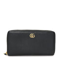 Dollar Calfskin GG Marmont Zip Around Wallet Black