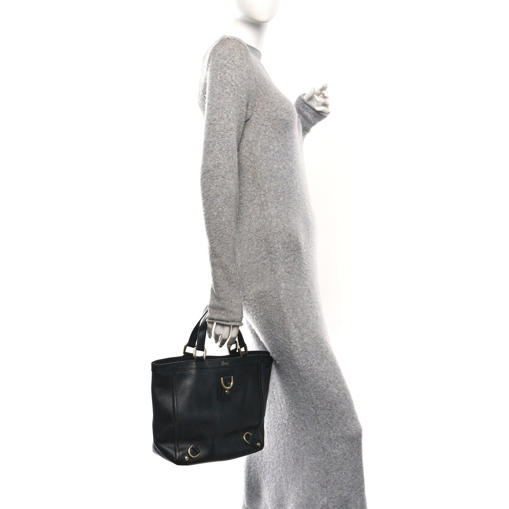 Calfskin Small Abbey Tote Black