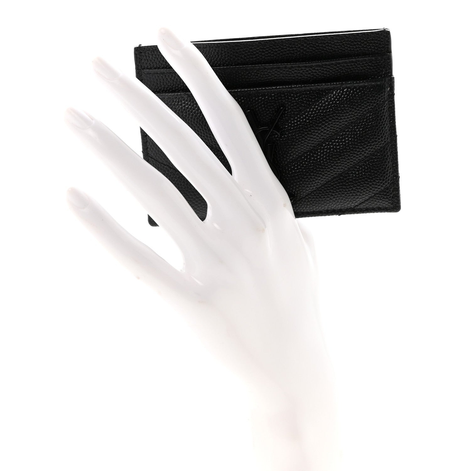 Grain De Poudre Matelasse Chevron Monochrome Credit  Case Black