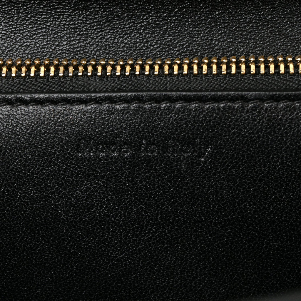 Box Calfskin Medium Classic Box Flap Bag Black