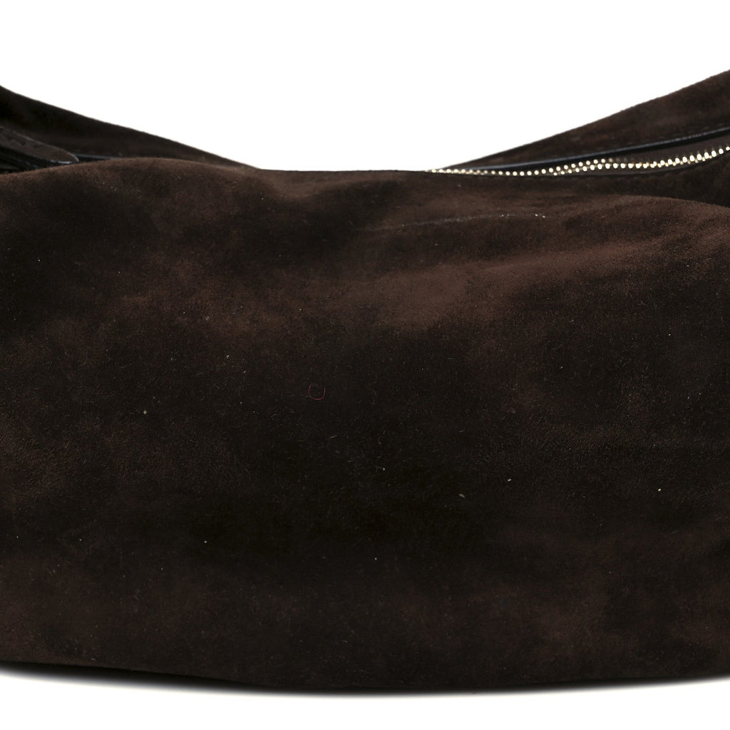 Suede Calfskin Medium Olivia Hobo Coffee