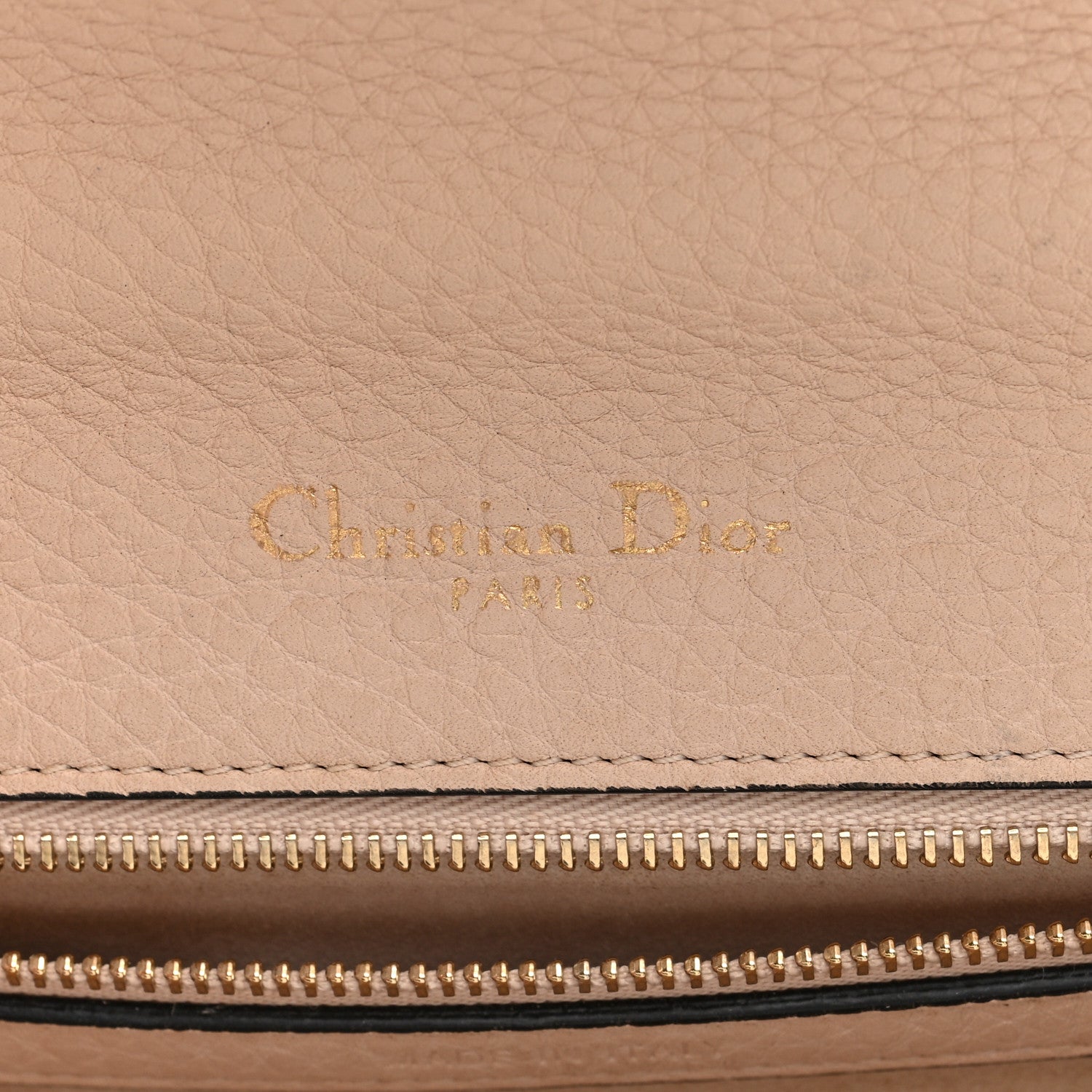 Grained Calfskin Medium Diorama Flap Bag Nude