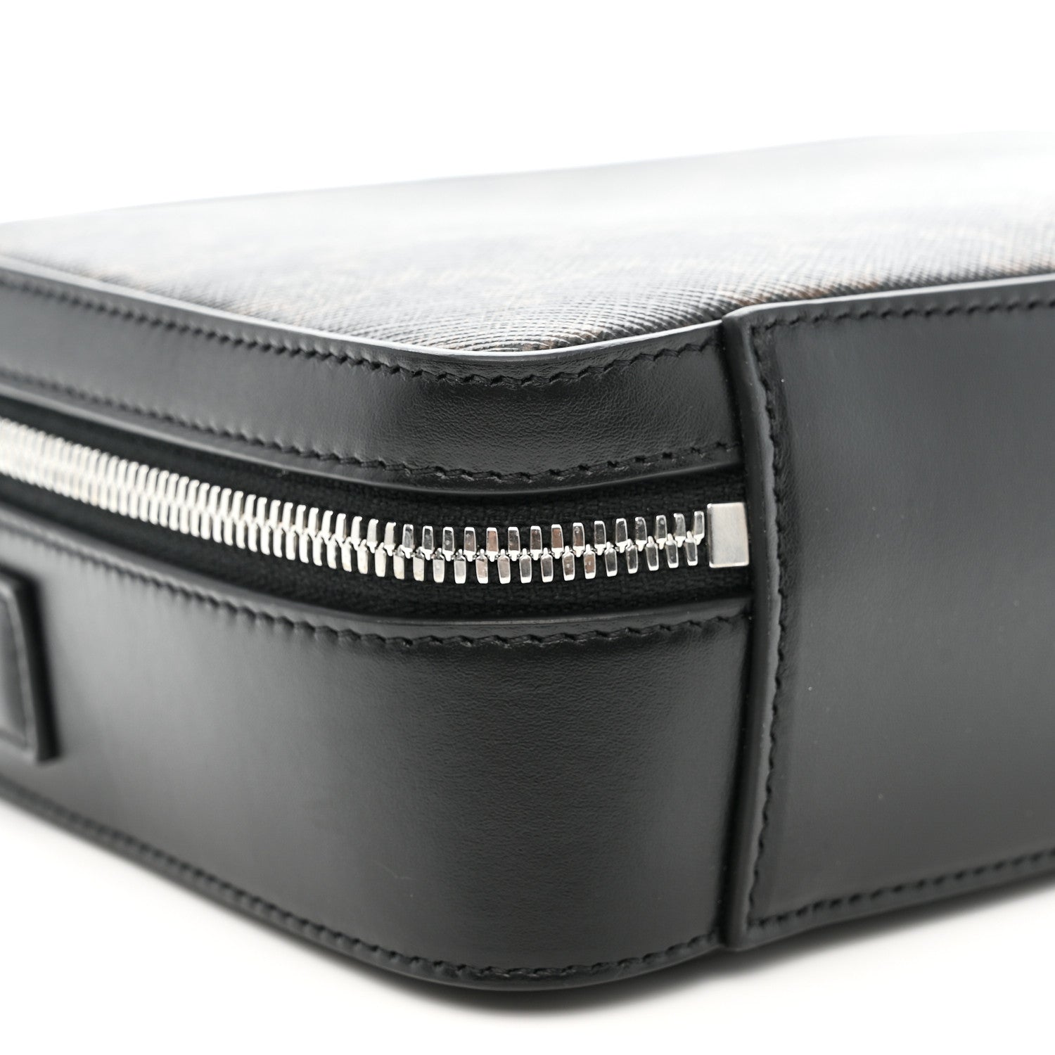 Triomphe Canvas Top Handle Messenger Box Black