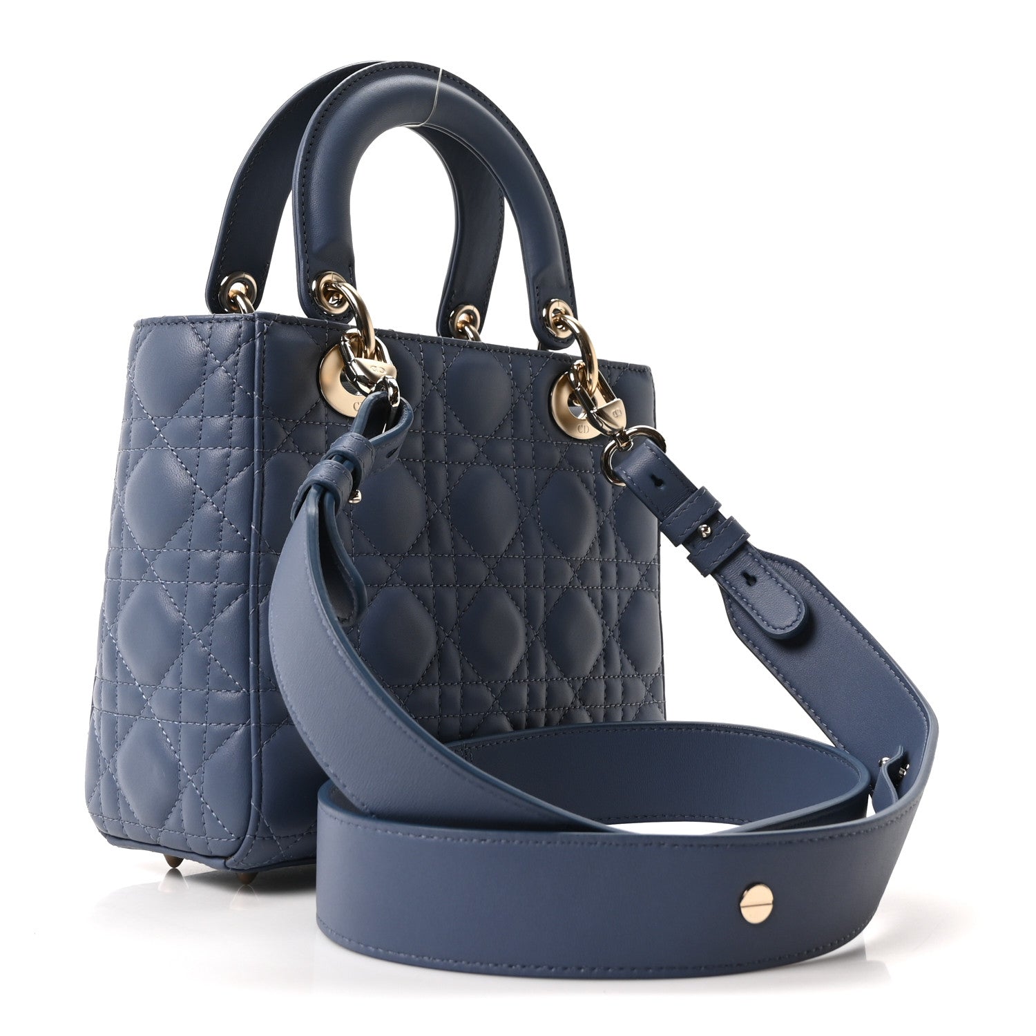 Lambskin Cannage Small My ABCDior Lady Dior Blue