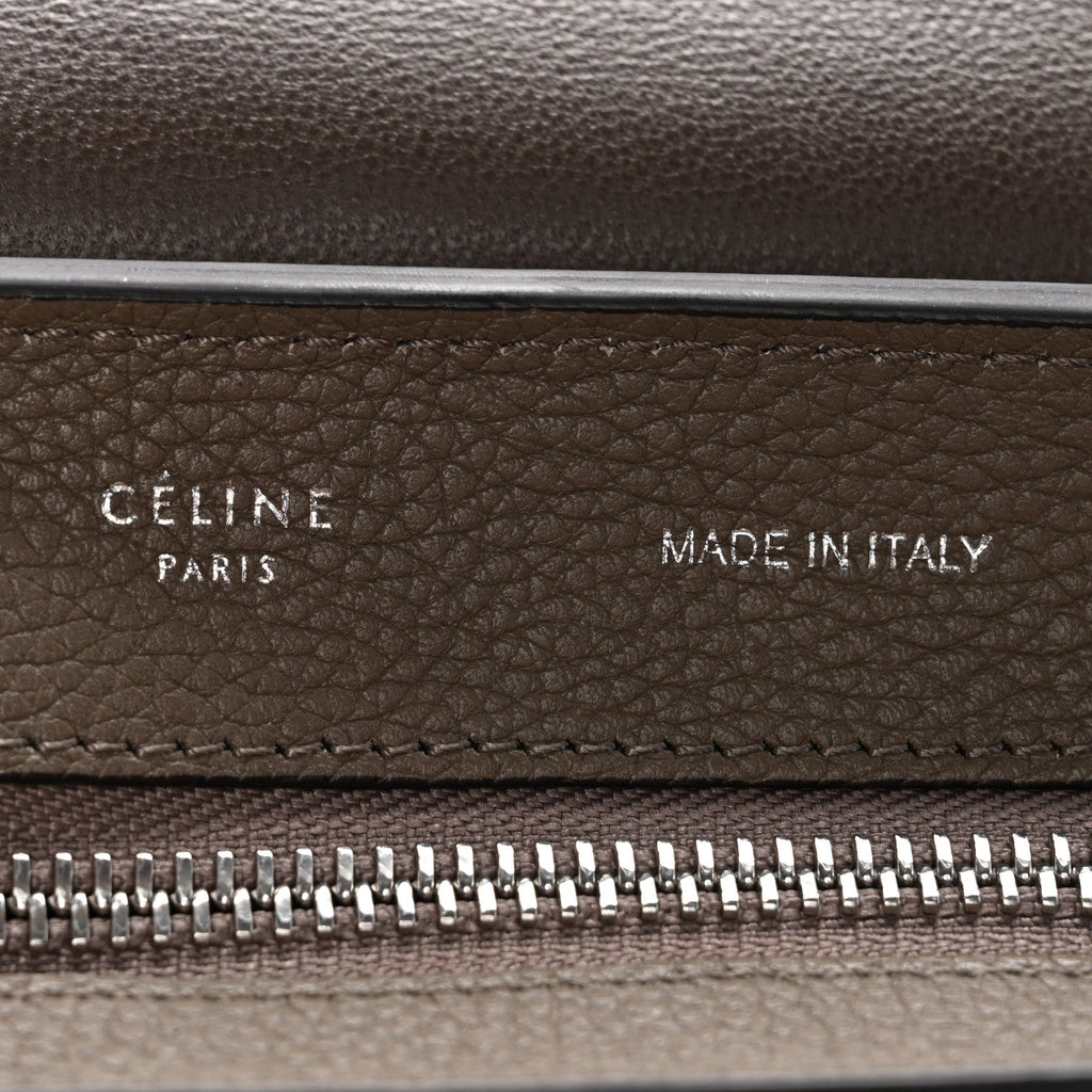 Drummed Calfskin Suede Large Trapeze Souris