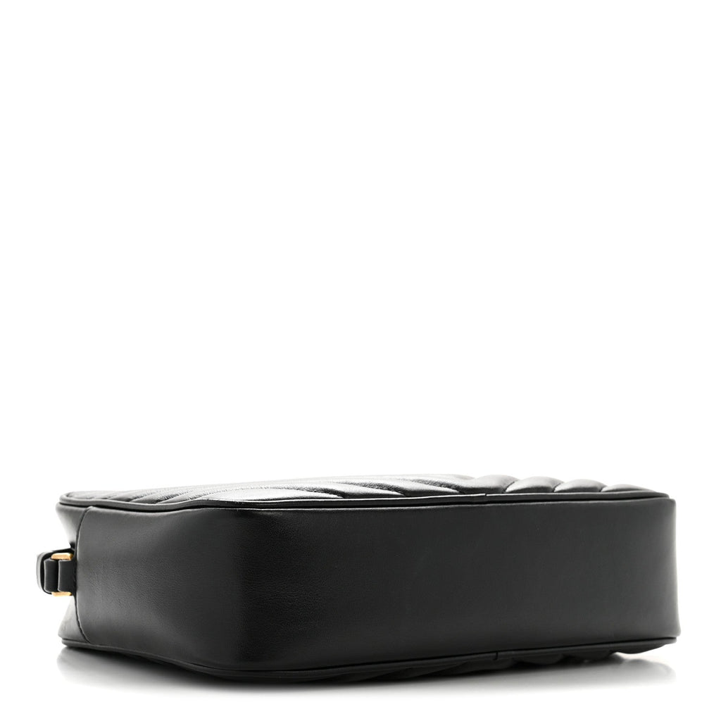 Calfskin Matelasse Monogram Lou Camera Bag Black