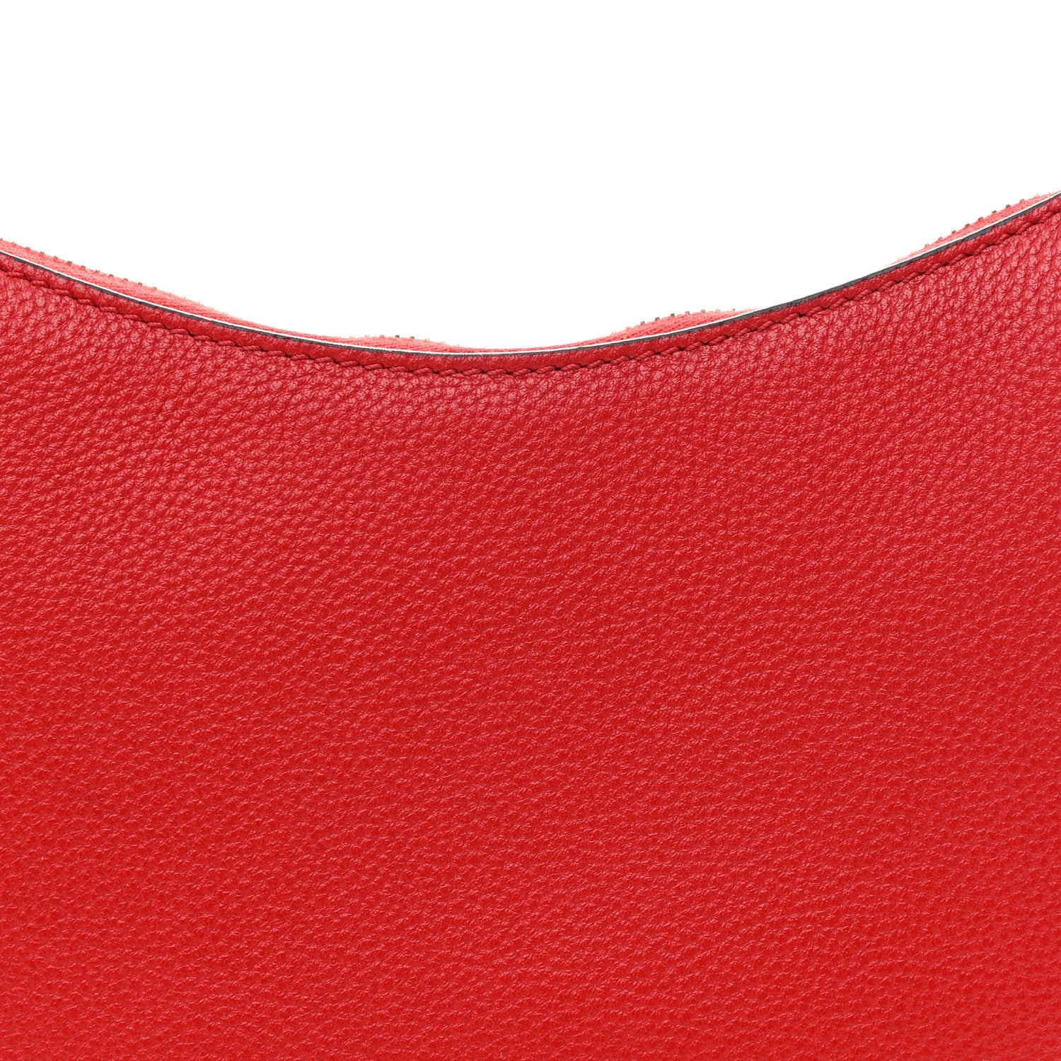 Grainy Calfskin Rockstud Mini Hobo Red