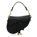 Grained Calfskin Mini Saddle Bag Black