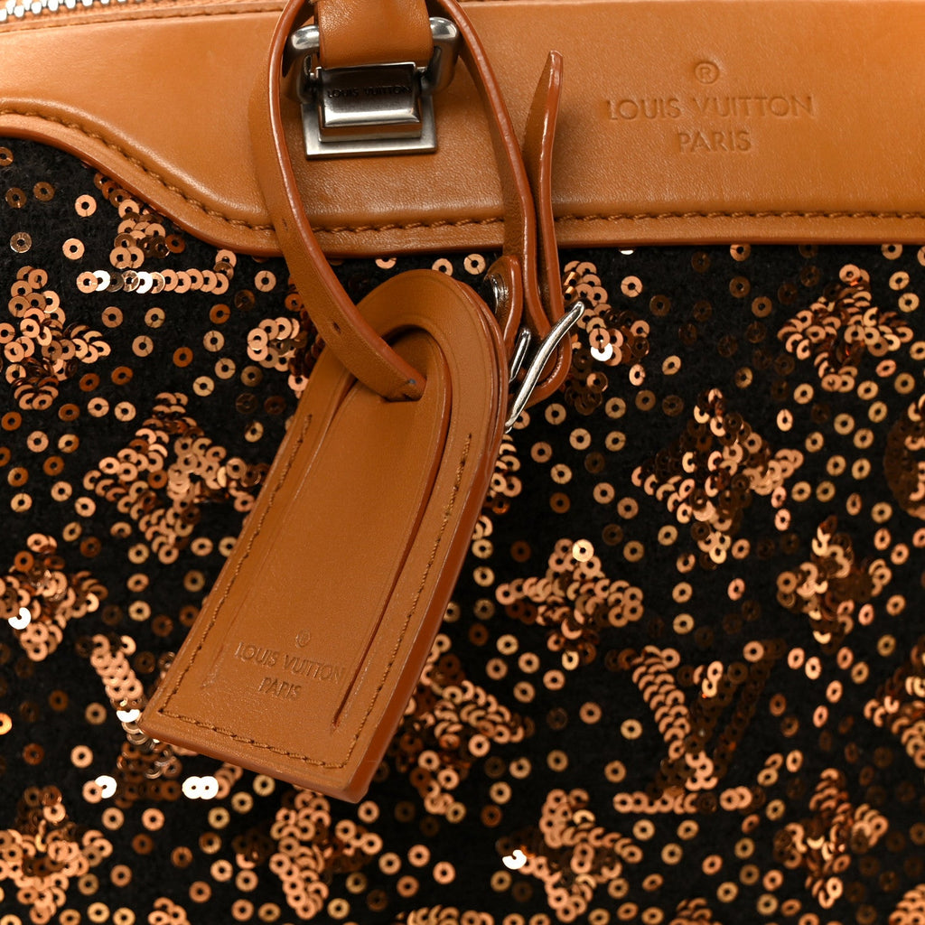 Sequin Monogram Sunshine Express Baby Gold