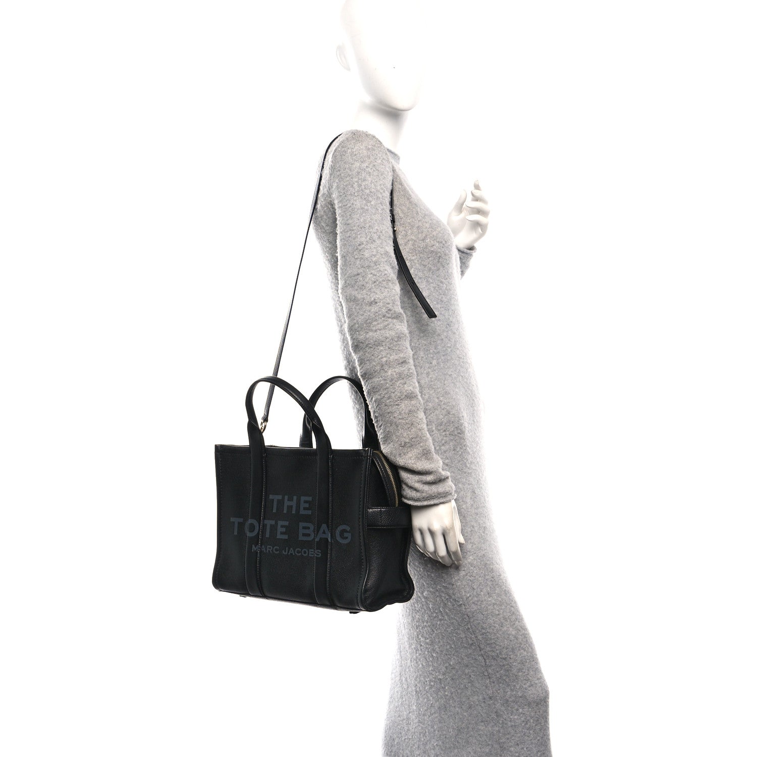 Grained Calfskin Medium The Tote Bag Black