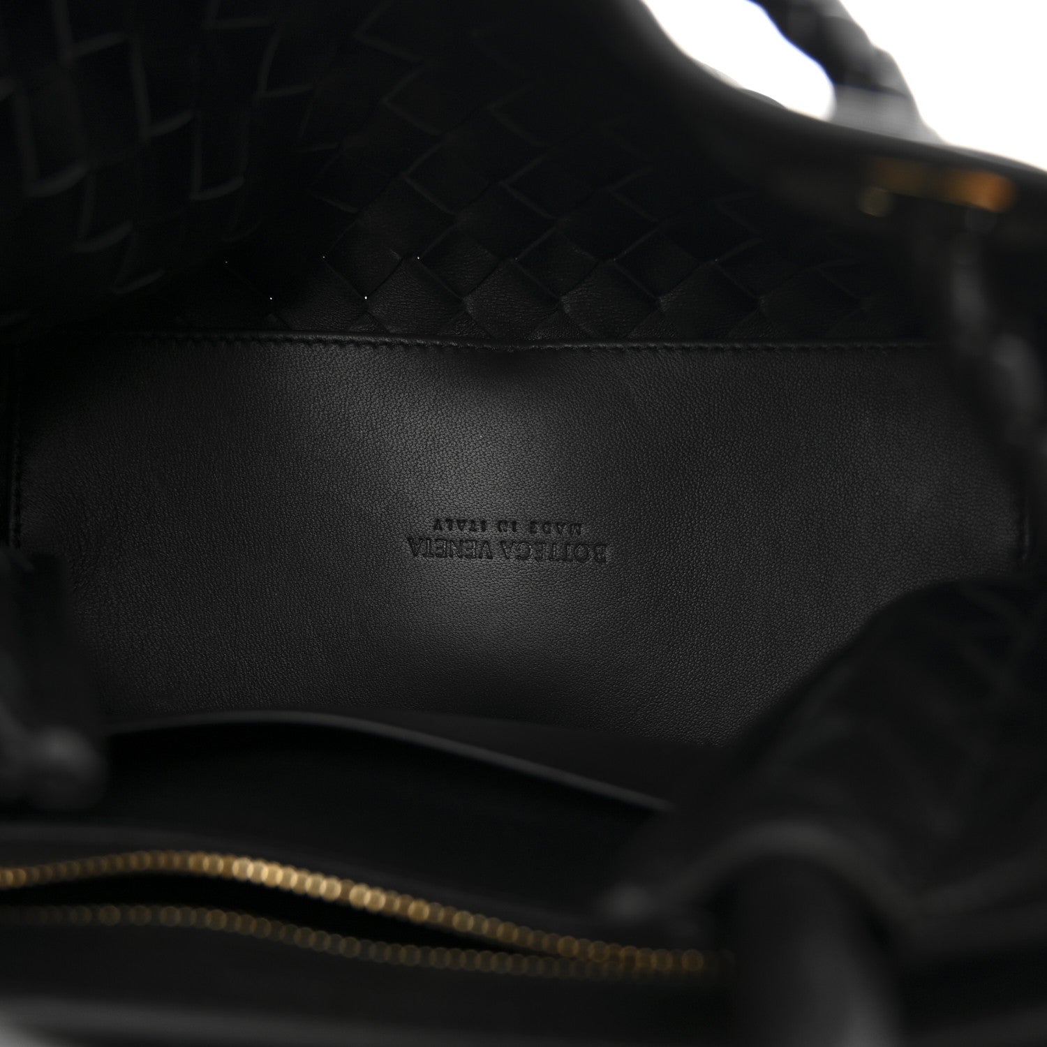 Nappa Intrecciato Small Andiamo Shoulder Bag Black