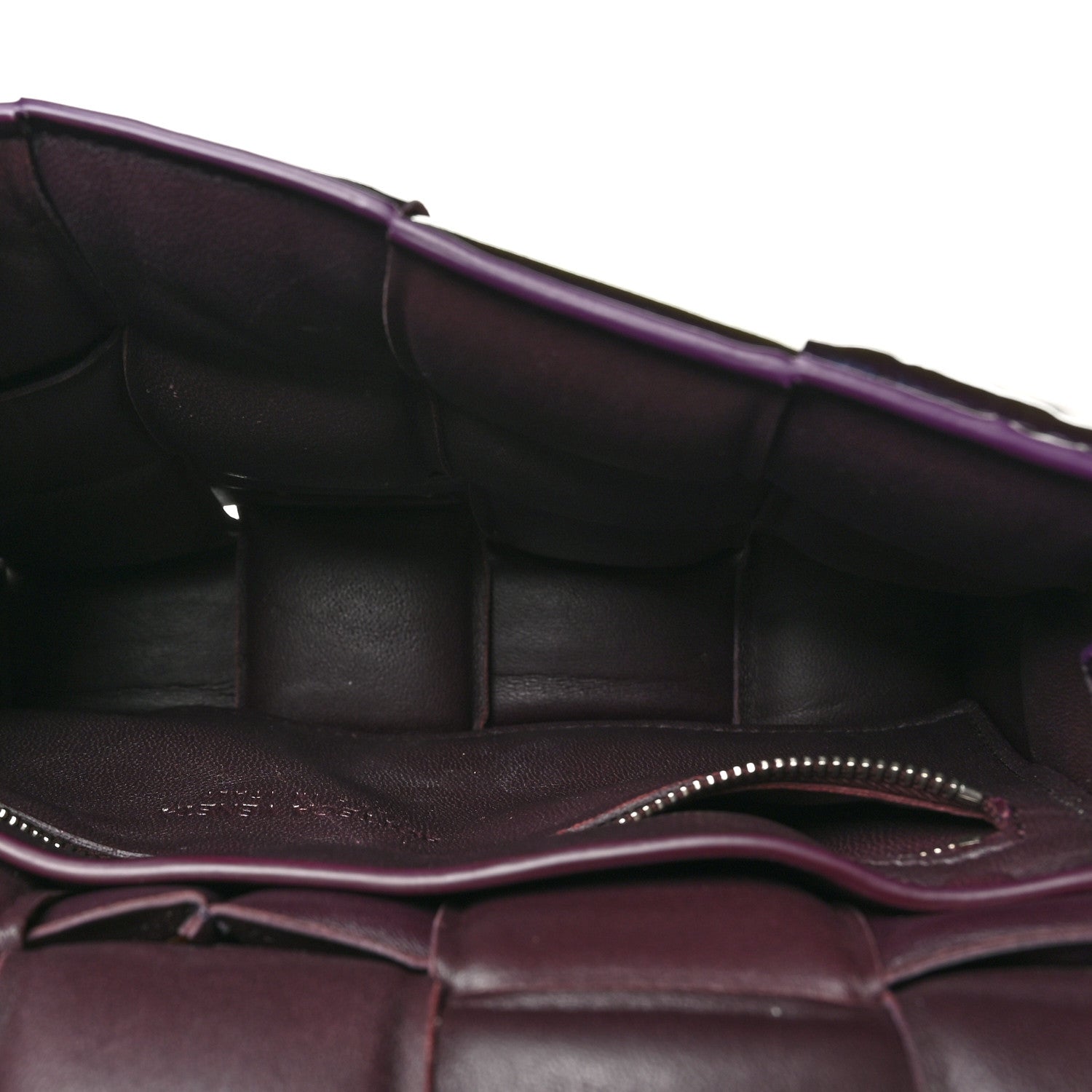 Glossy Nail Polish Nappa Maxi Intreccio Padded Cassette Crossbody Bag Holographic