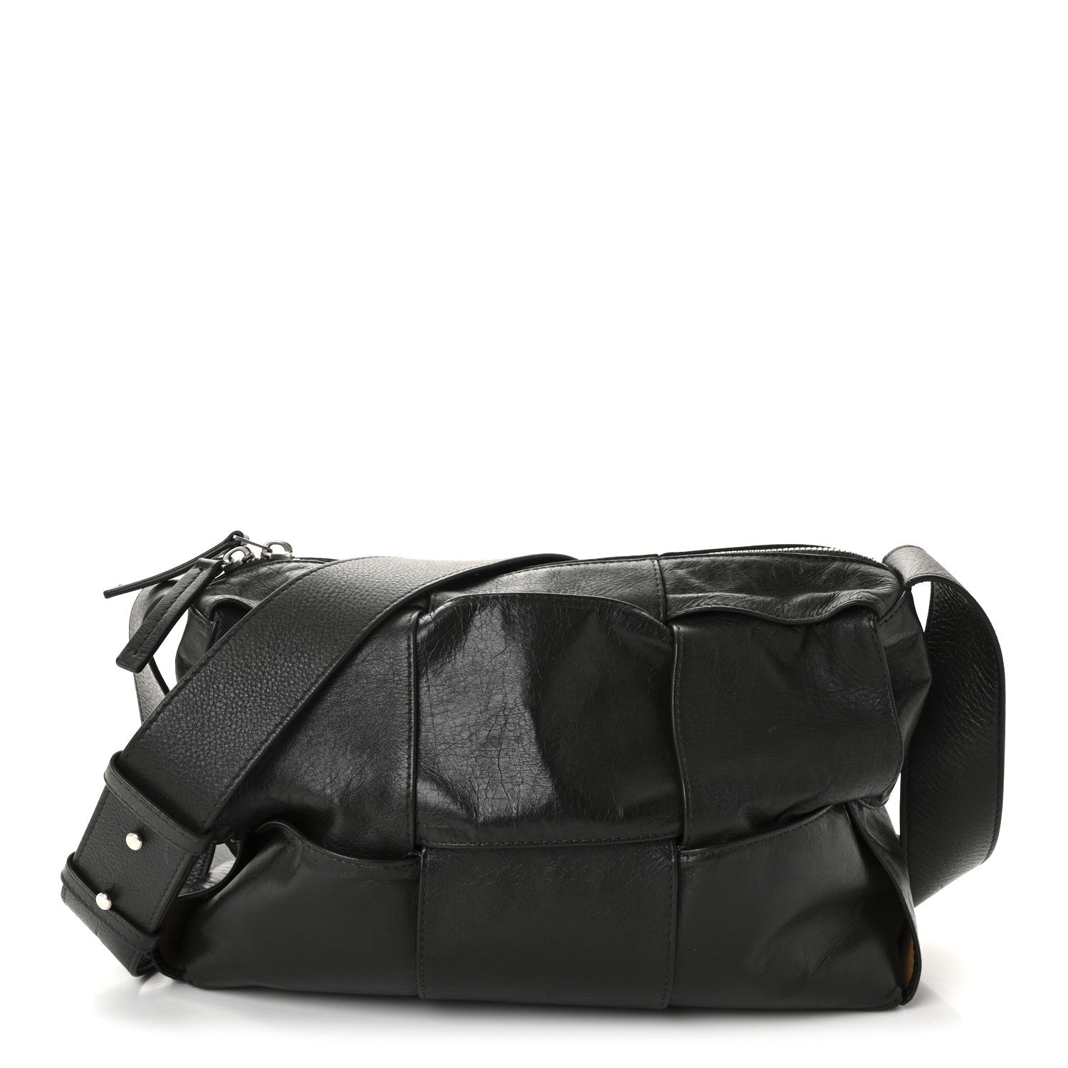 Paper Calfskin Maxi Intreccio Medium Arco Camera Bag Camping