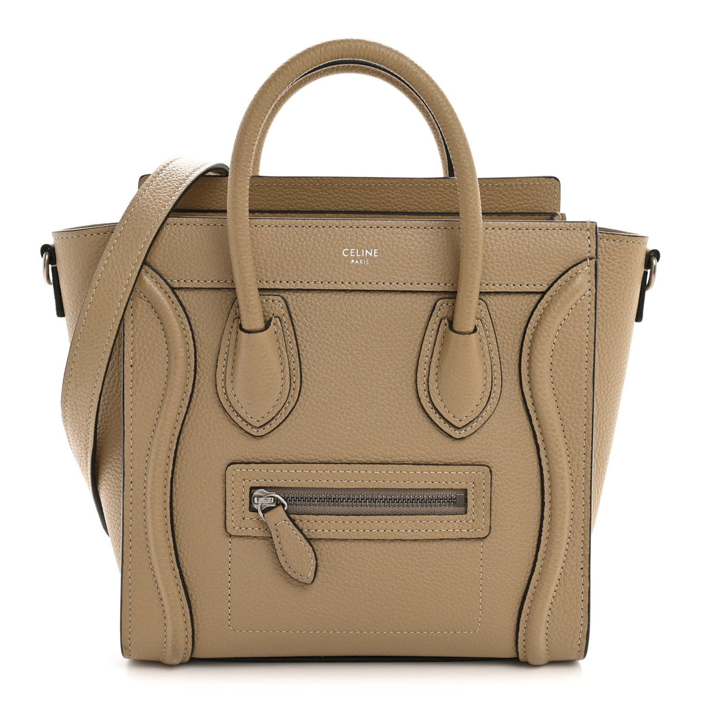 Drummed Calfskin Nano Luggage Dune