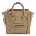Drummed Calfskin Nano Luggage Dune