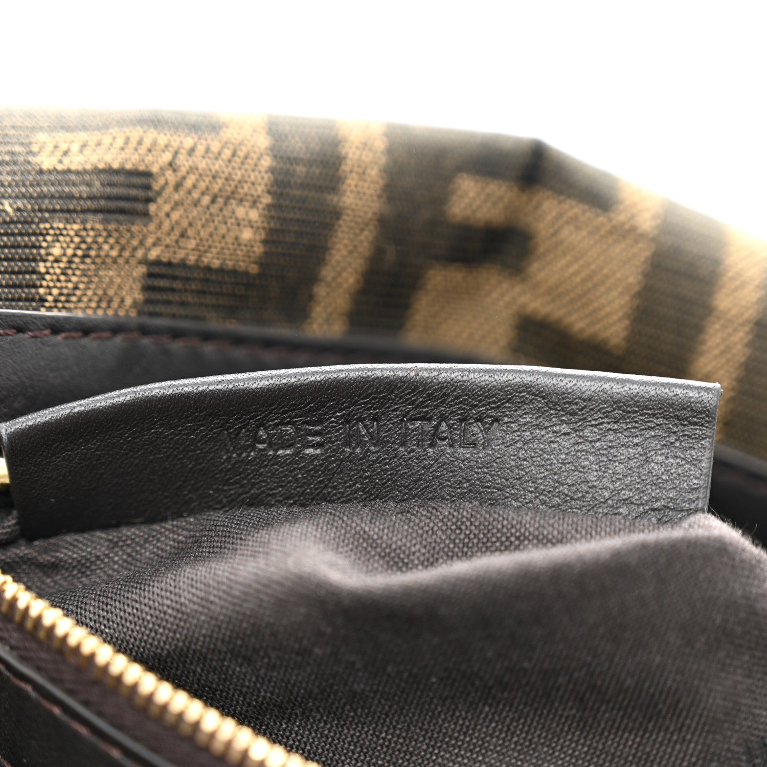 Fabric Jacquard FF 1974 Medium Baguette Tobacco Moro Black
