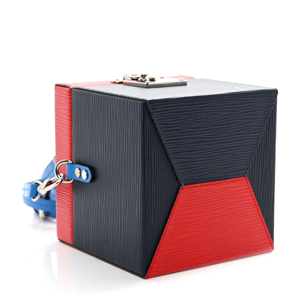 Epi Bleecker Box Indigo Coquelicot
