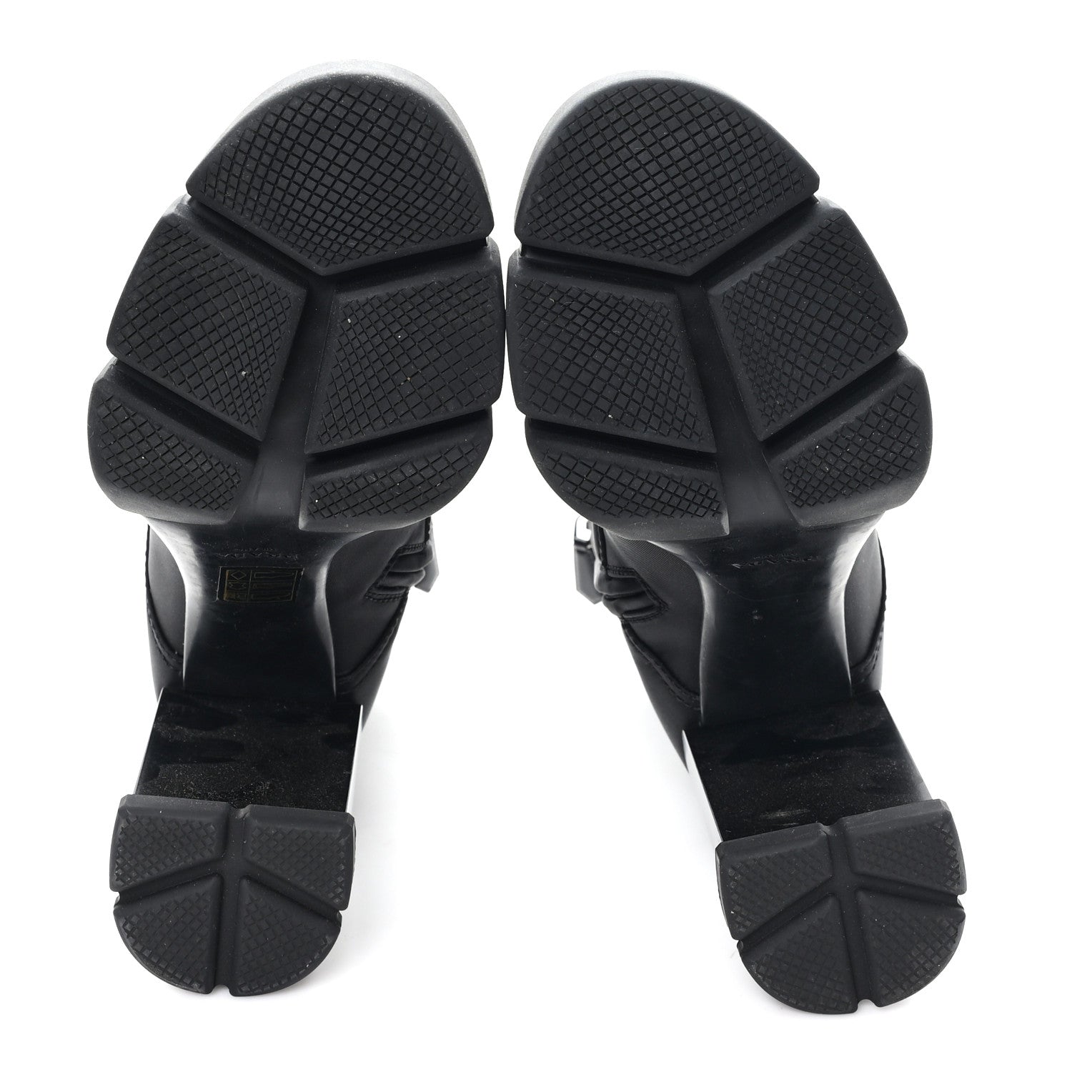Spazzolato Re-Nylon Metal Triangle Logo 110mm Ankle Boots 37 Black