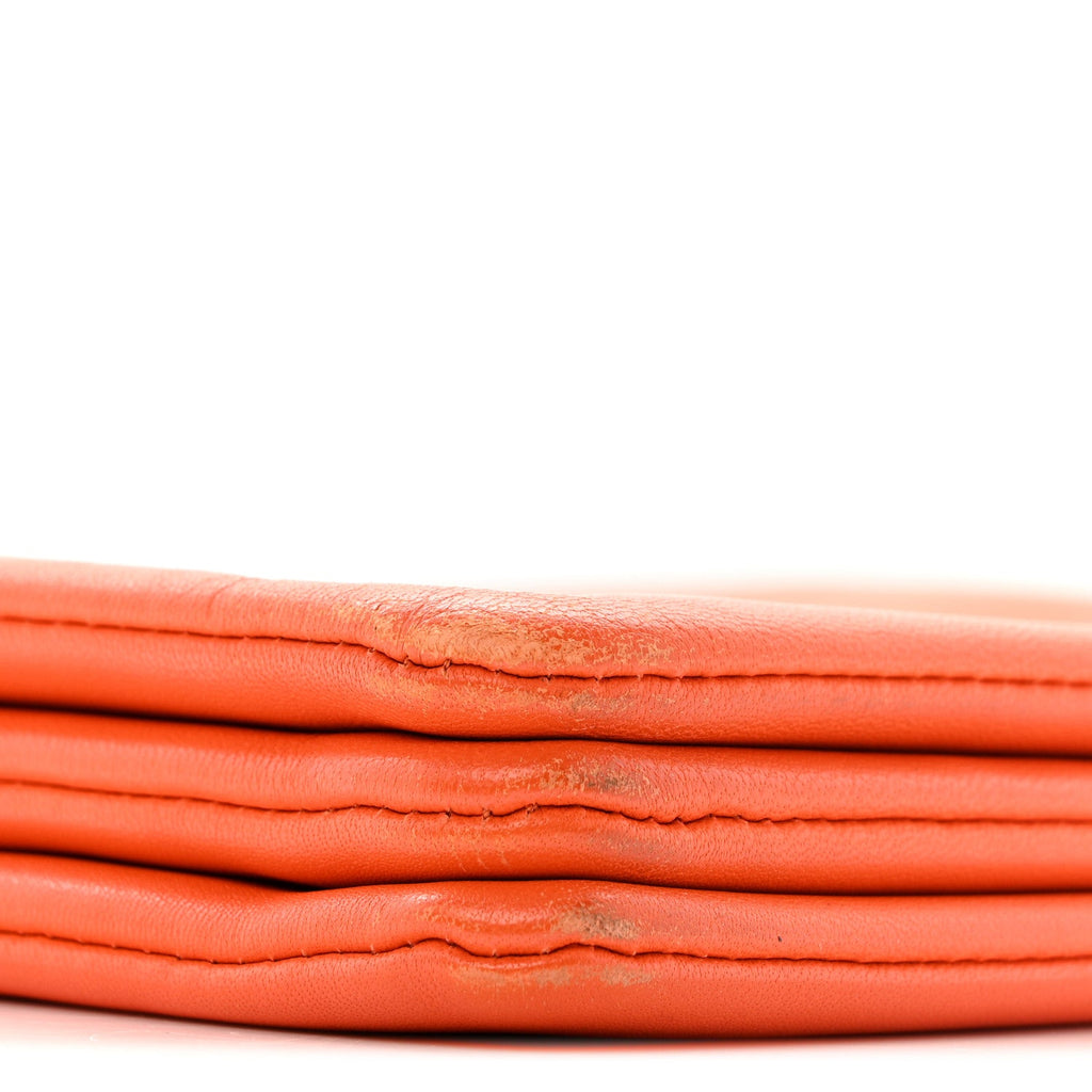 Lambskin Large Trio Crossbody Bag Orange