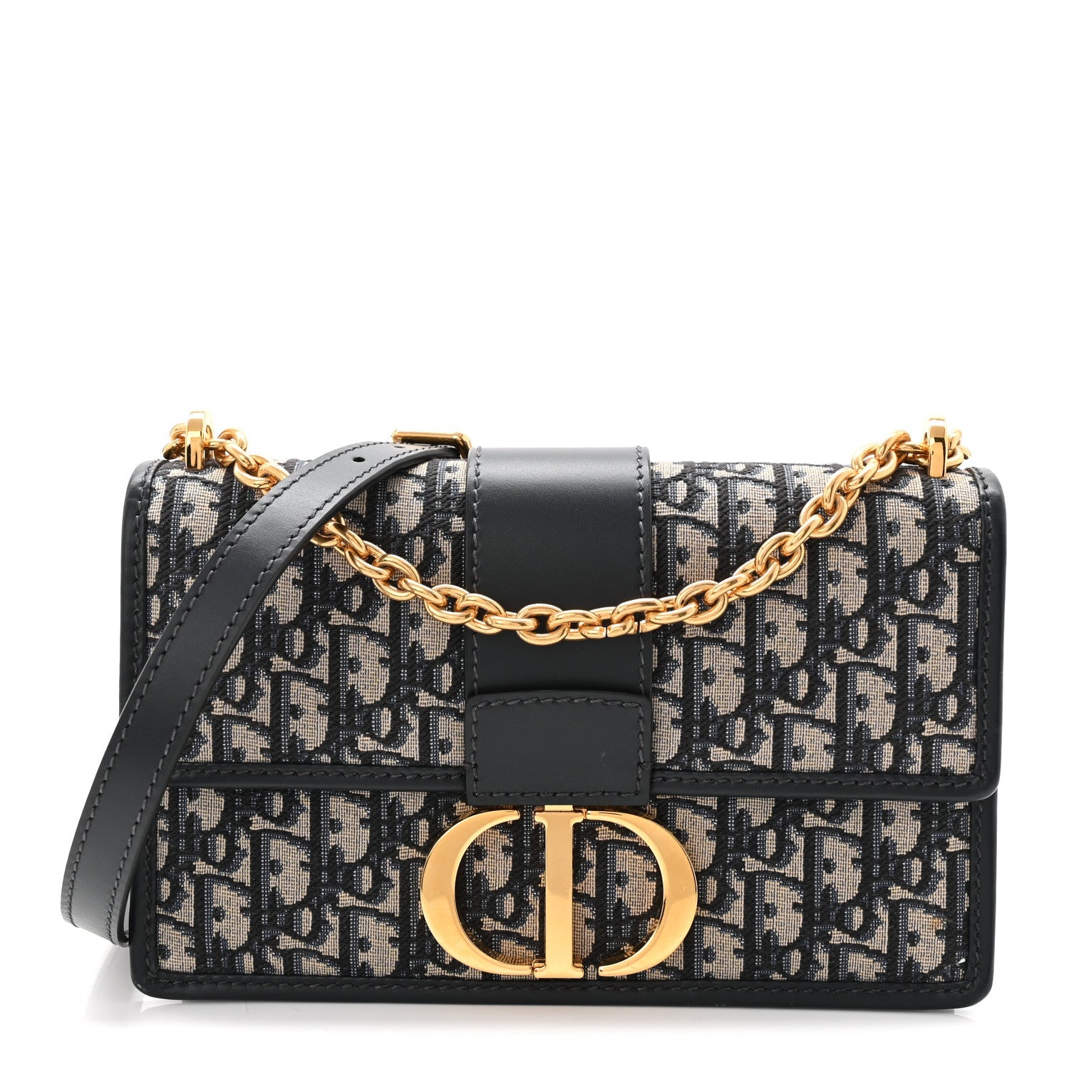 Oblique 30 Montaigne Chain Flap Bag Blue