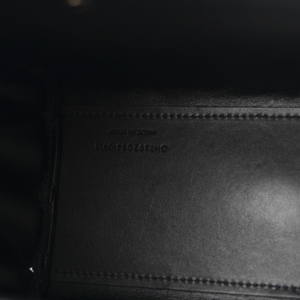 Calfskin Crocodile Embossed Nano Sac De Jour Black