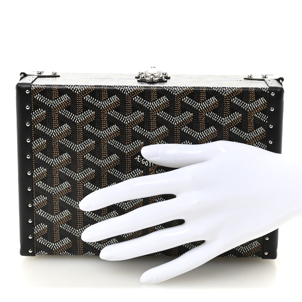 Goyardine Minaudiere Trunk Bag Black