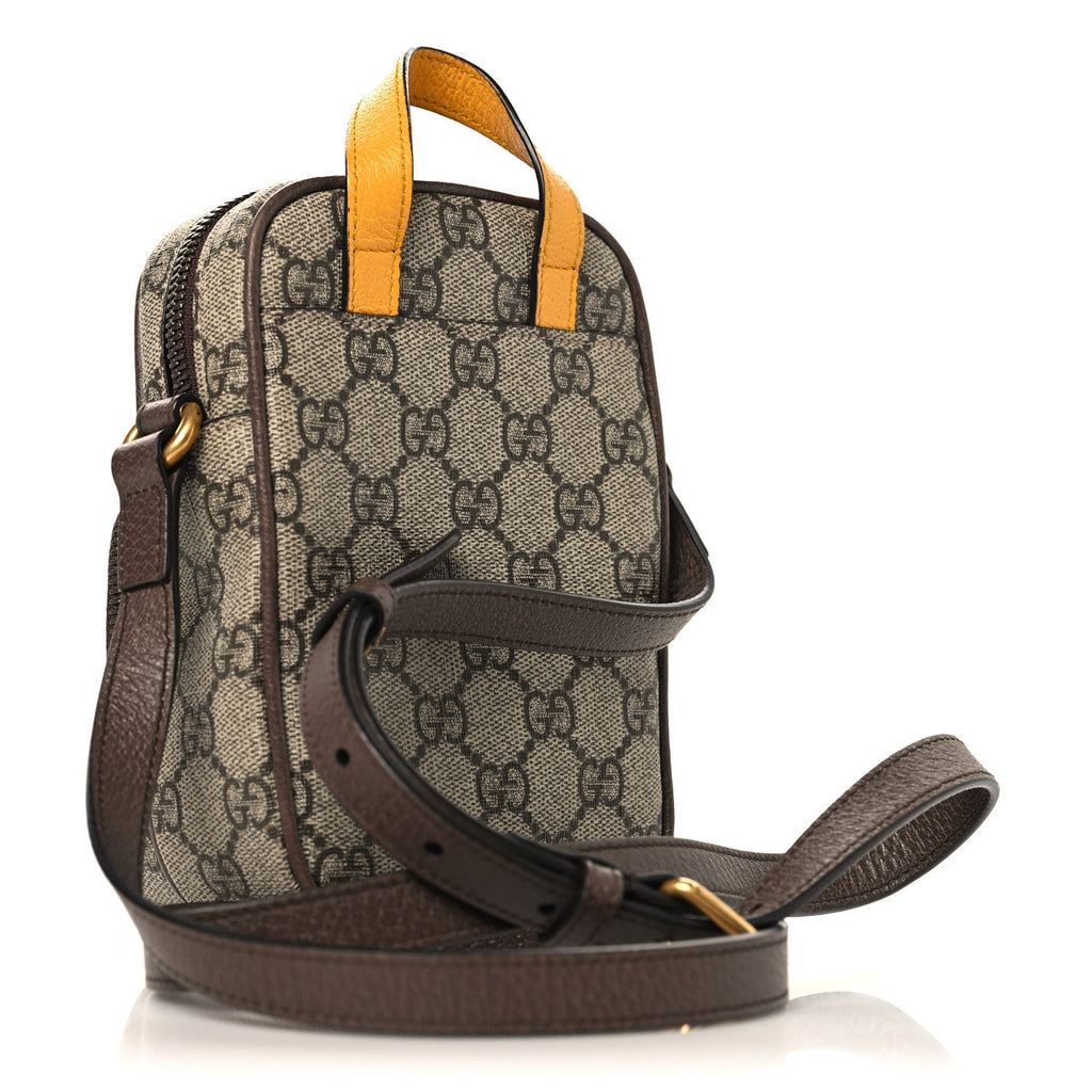 GG Supreme Monogram Mini Neo Vintage Double Zip Messenger Bag Beige New Acero Crop