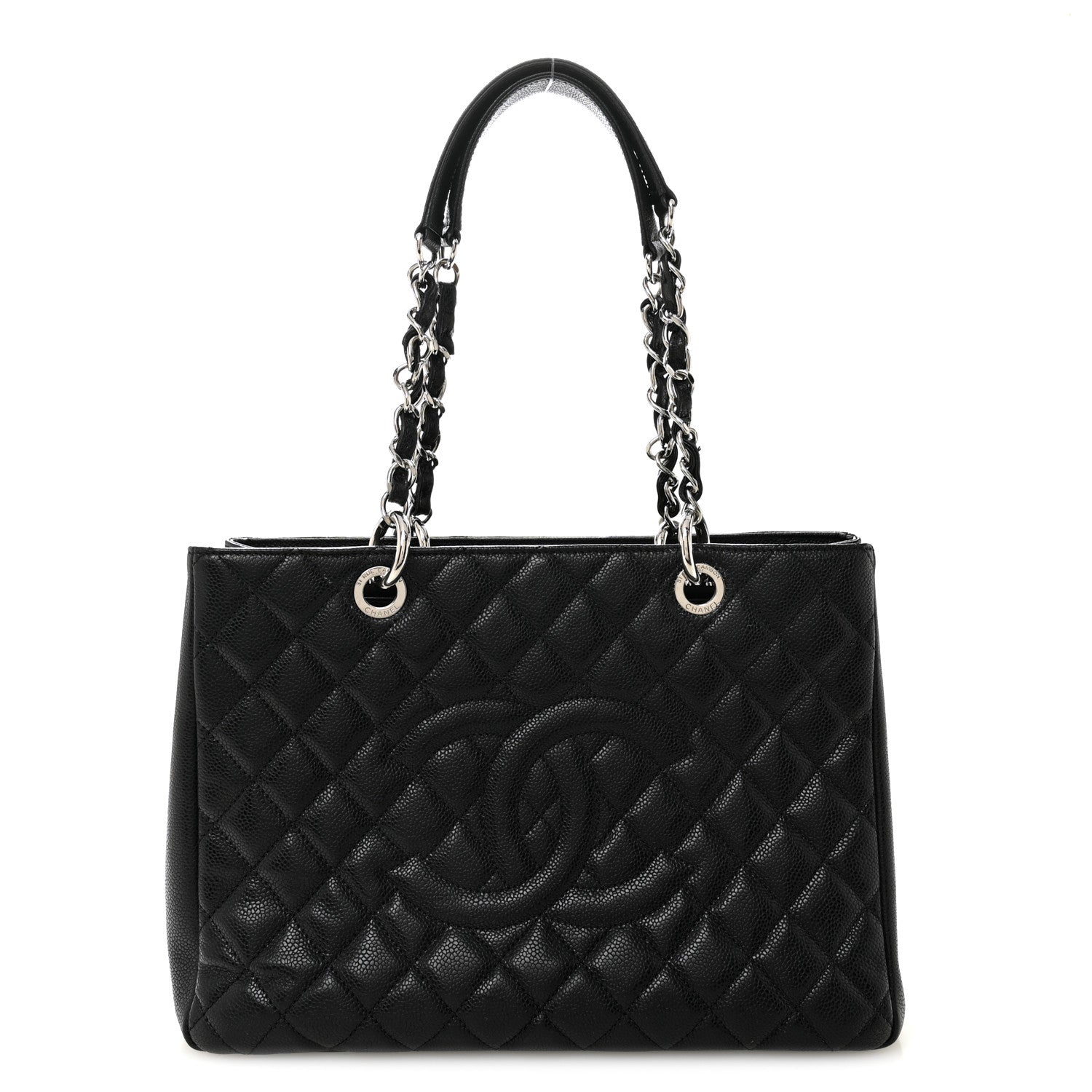 Caviar Quilted Grand Shopping Tote GST Black