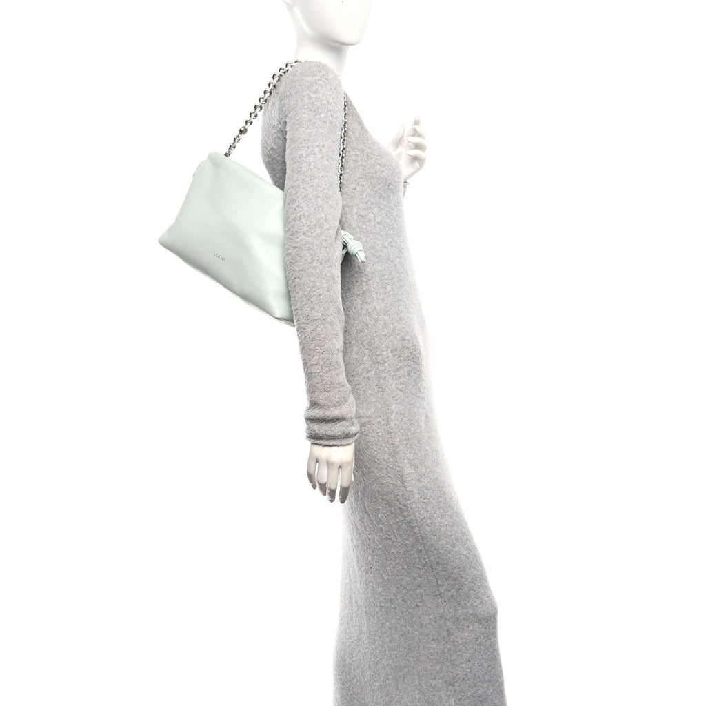 Mellow Nappa Medium Donut Chain Flamenco Knot Clutch Frozen