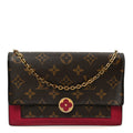Monogram Flore Chain Wallet Fuchsia