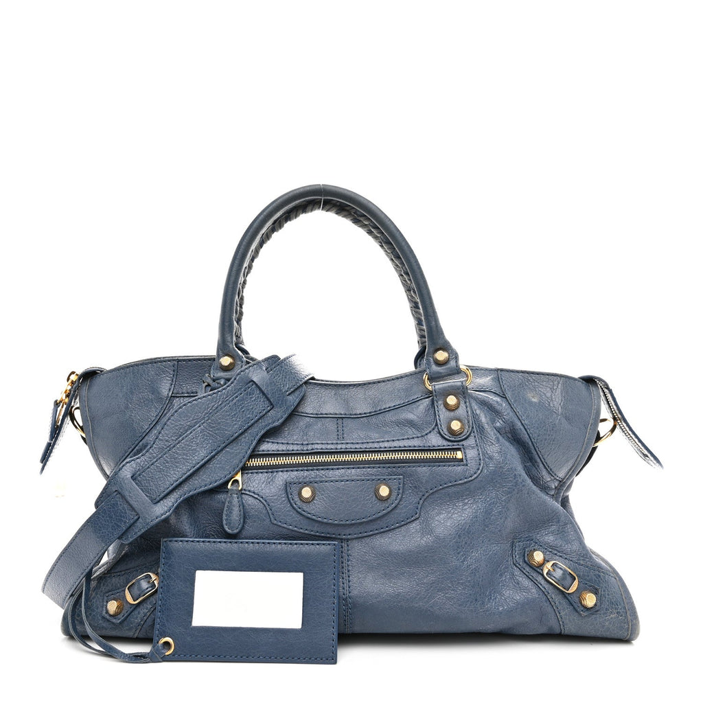 Agneau Giant 12 Gold Hardware Part Time Bleu Persan