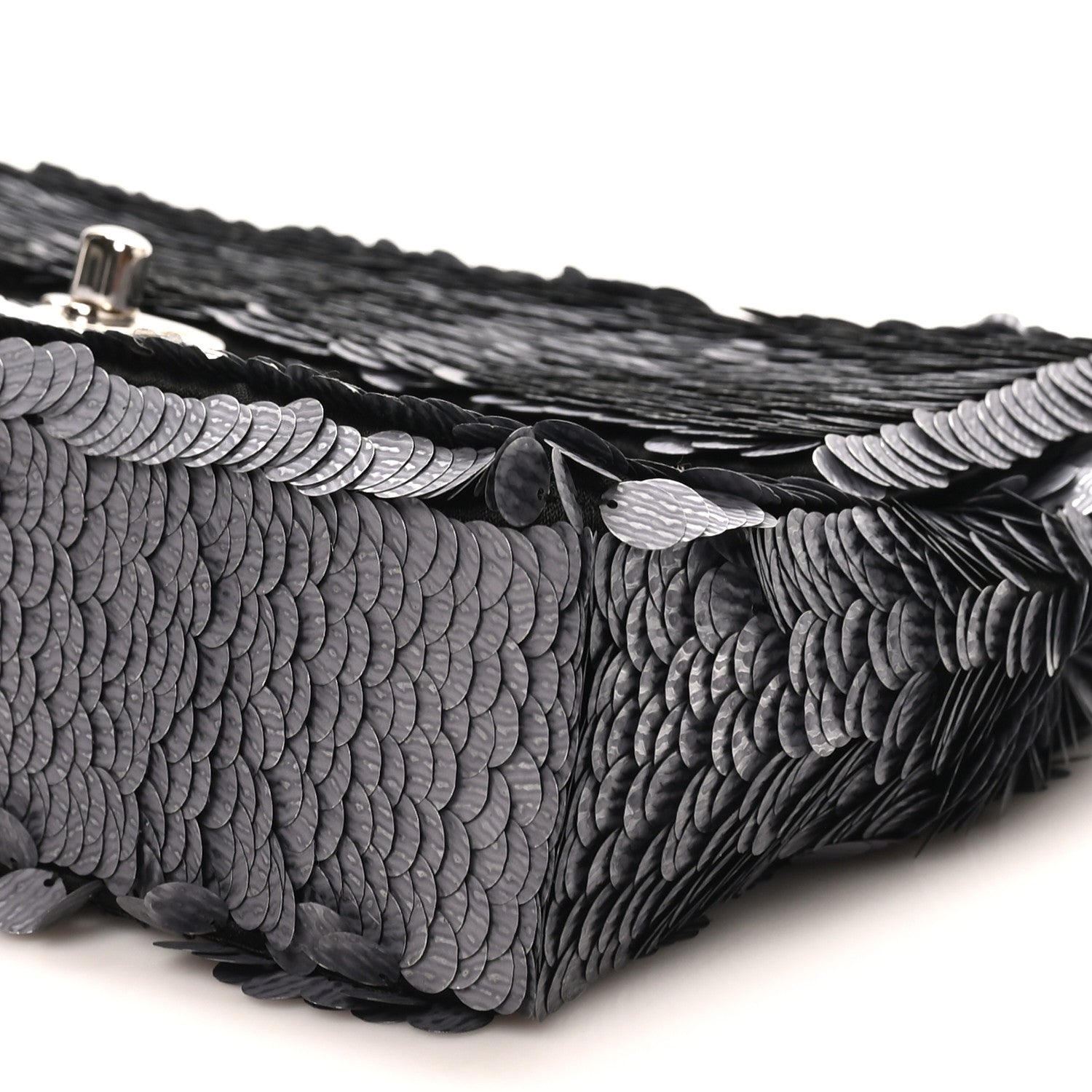 Sequin Small Single Flap Silver